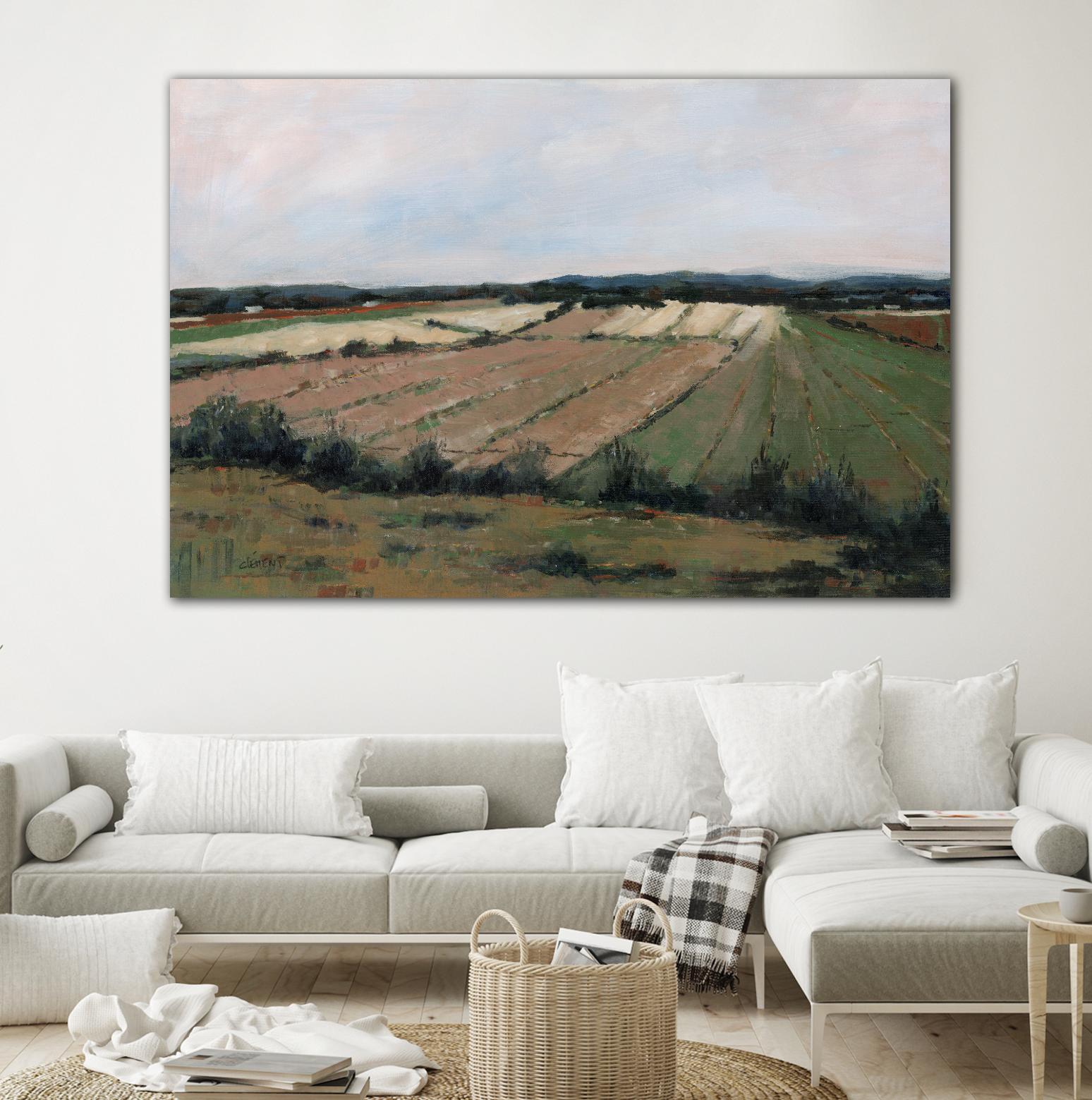 Terres cultivées by Jacques Clément on GIANT ART - beige landscape