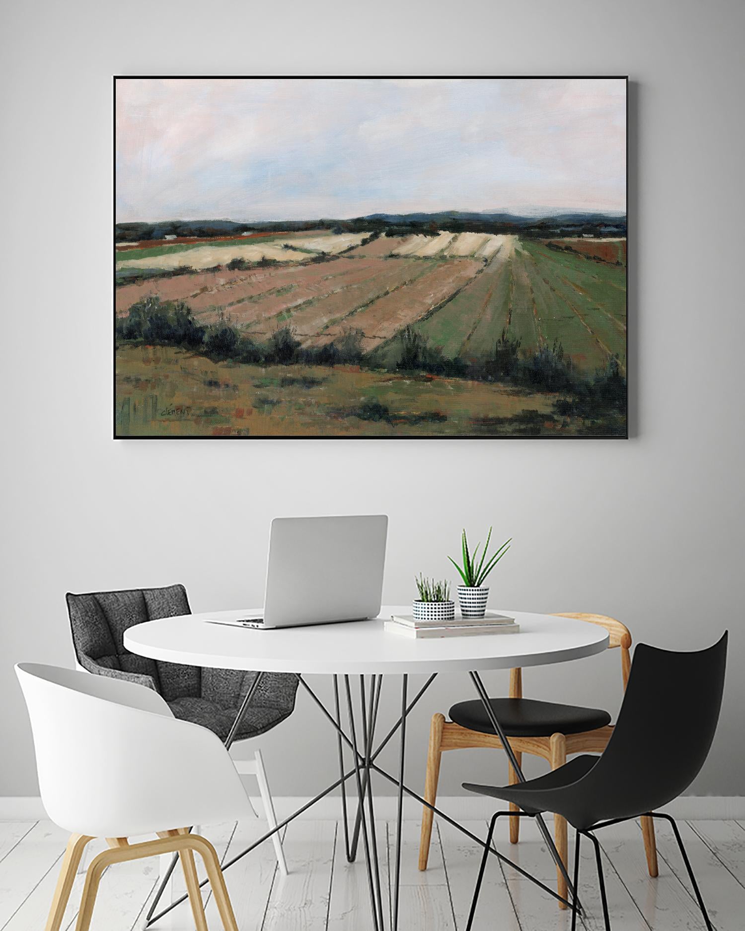 Terres cultivées by Jacques Clément on GIANT ART - beige landscape