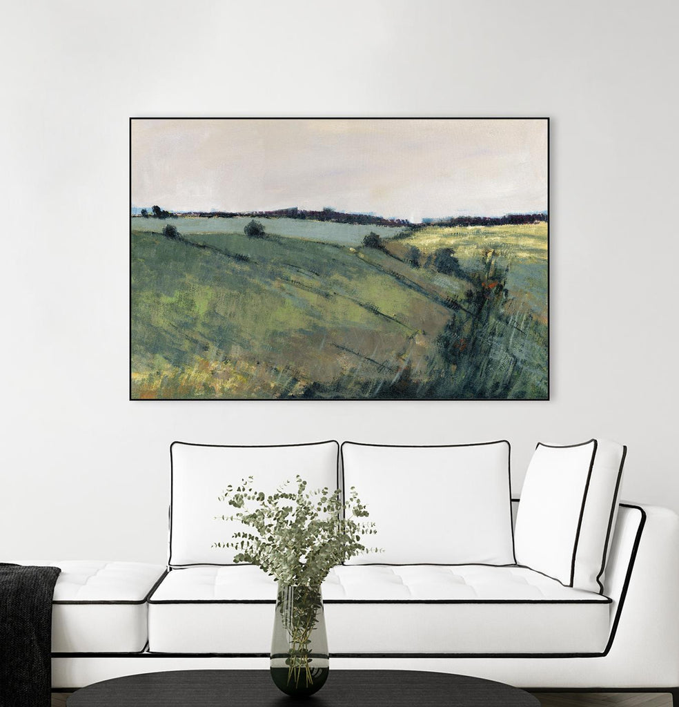 Paysage contemporain-2 by Jacques Clément on GIANT ART - green landscape