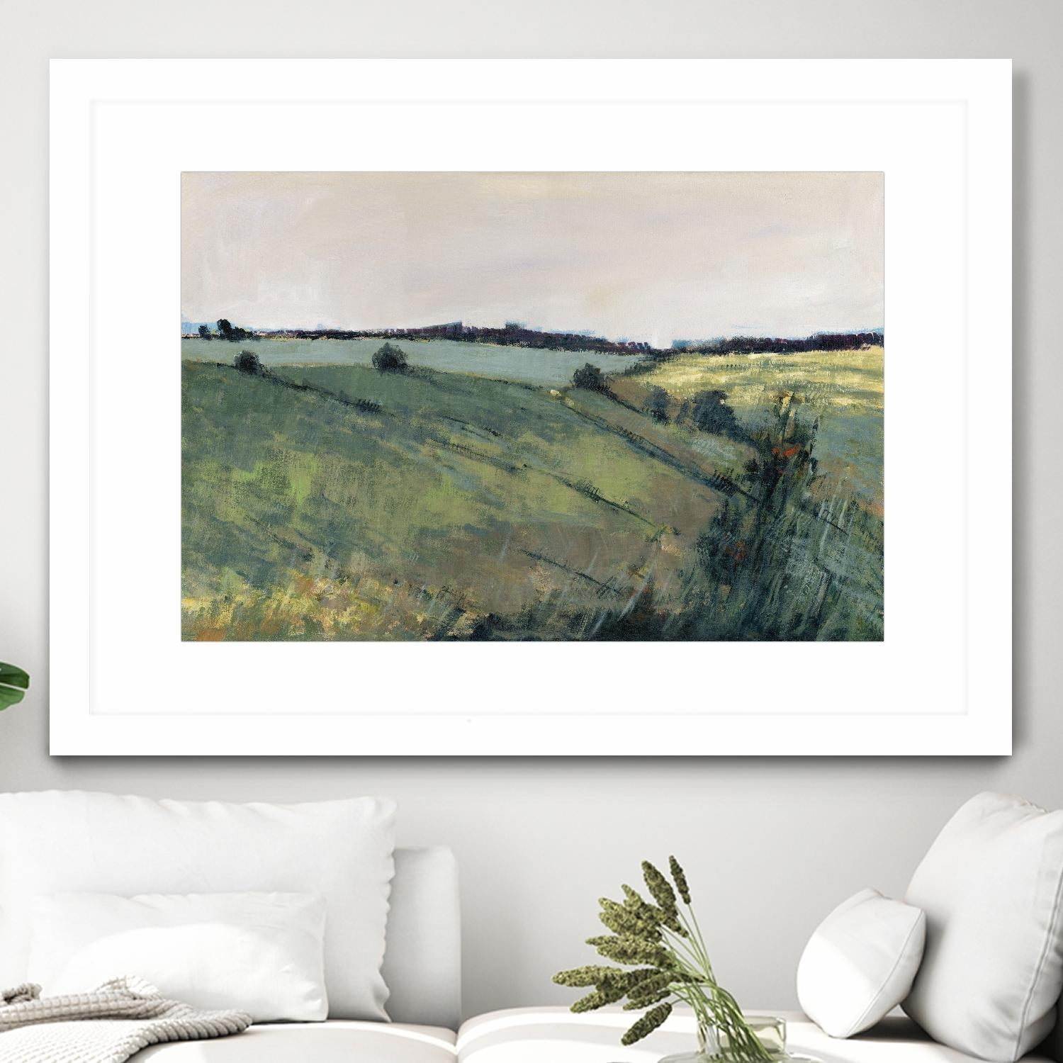 Paysage contemporain-2 by Jacques Clément on GIANT ART - green landscape artistes du québec