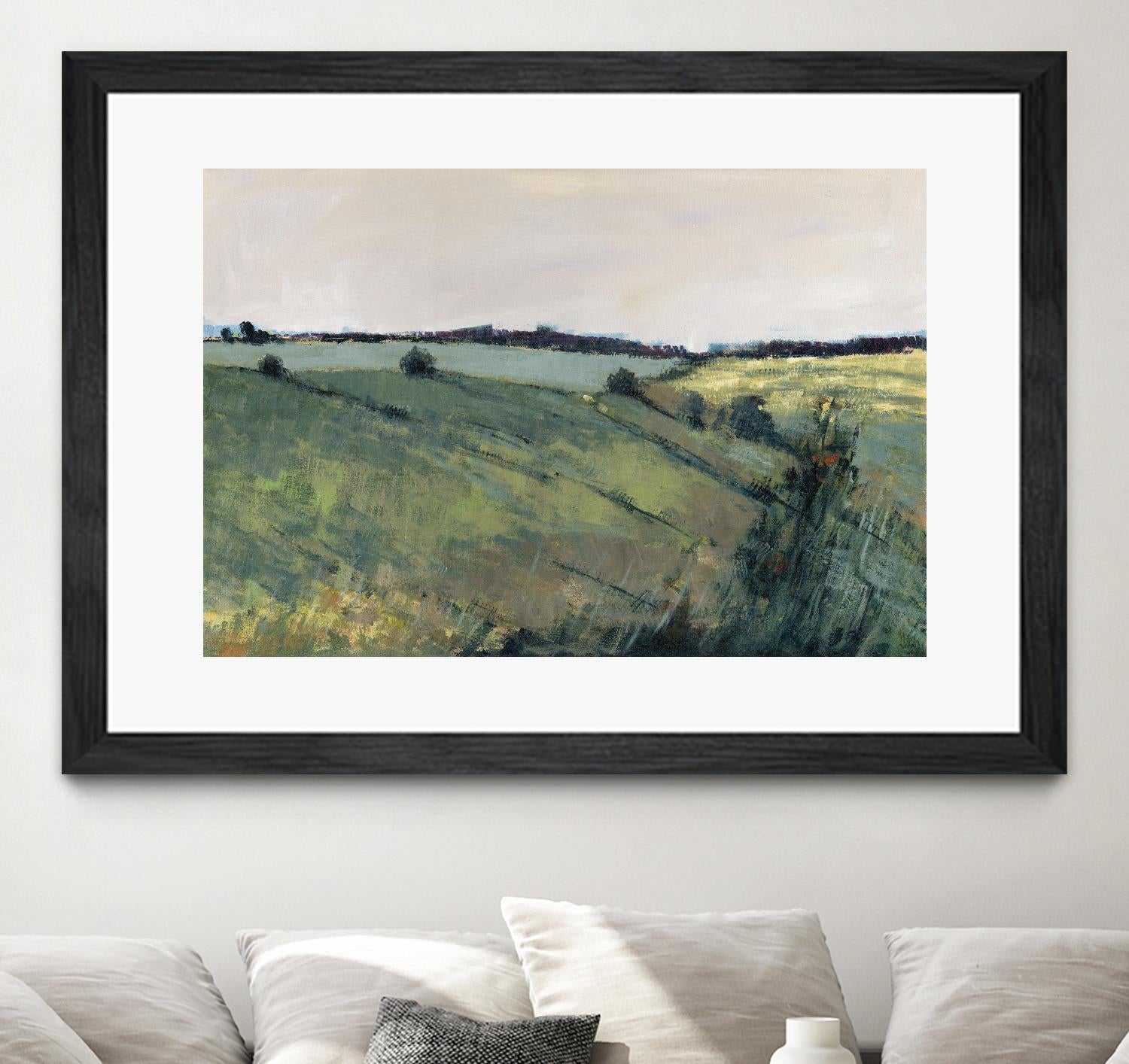 Paysage contemporain-2 by Jacques Clément on GIANT ART - green landscape artistes du québec