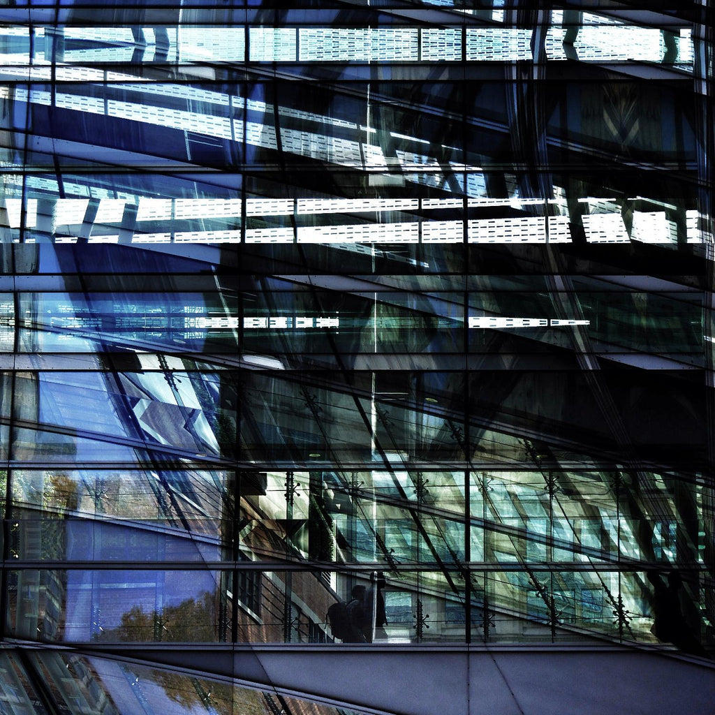 Urban Distortion I by Jean-François Dupuis on GIANT ART - blue city scene superposition