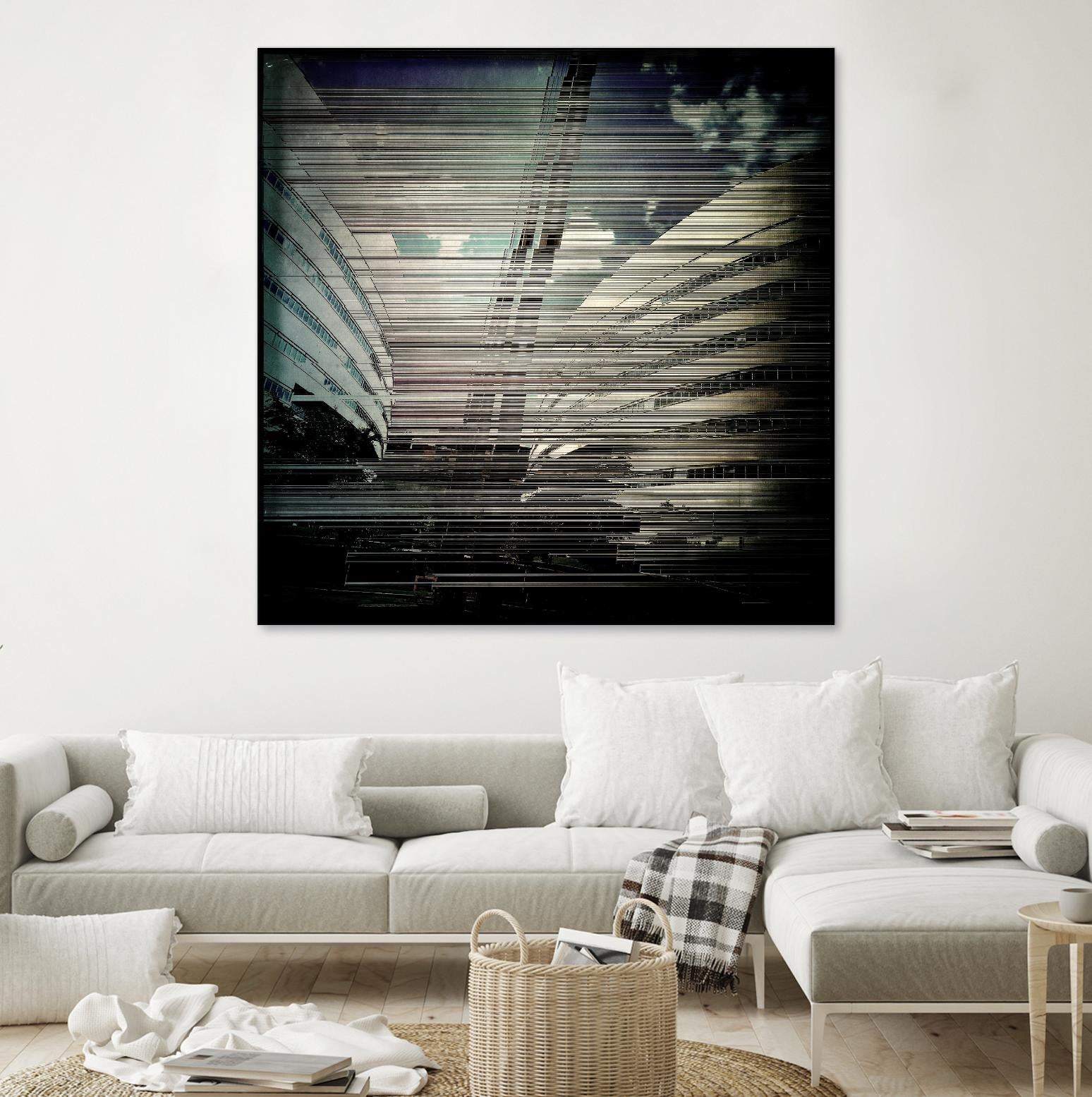 Urban Distrotion IV by Jean-François Dupuis on GIANT ART - white city scene vibration