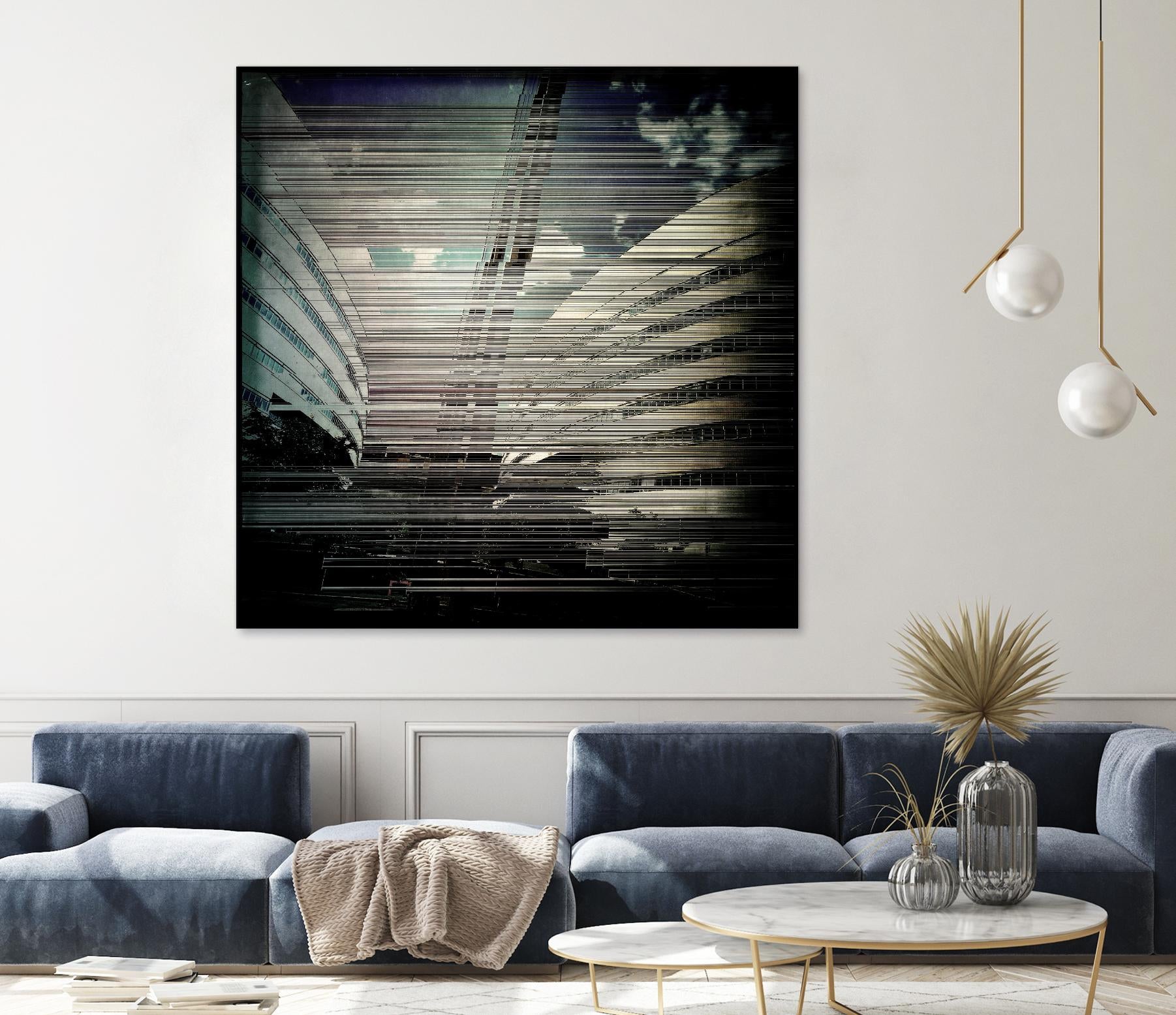 Urban Distrotion IV by Jean-François Dupuis on GIANT ART - white city scene vibration