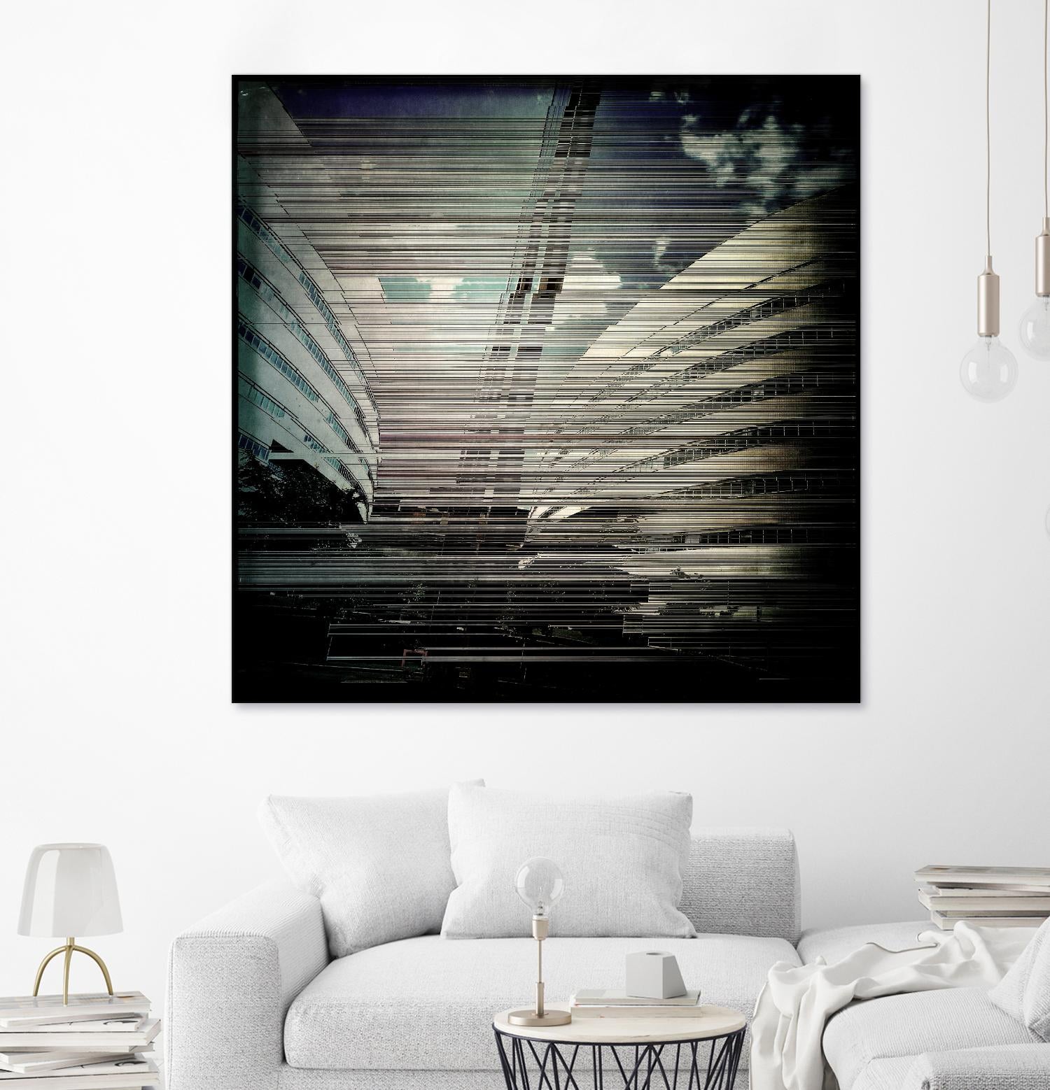 Urban Distrotion IV by Jean-François Dupuis on GIANT ART - white city scene vibration