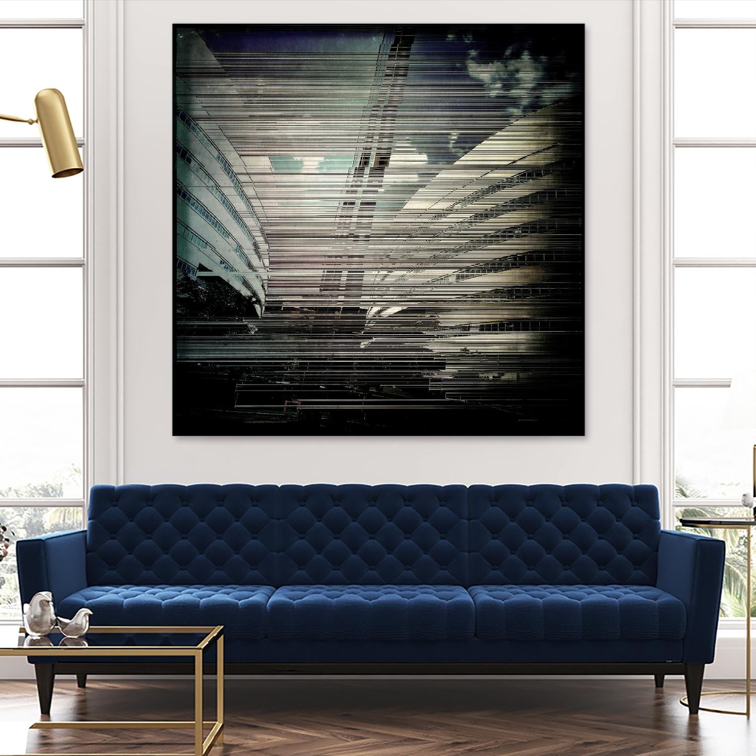 Urban Distrotion IV by Jean-François Dupuis on GIANT ART - white city scene vibration