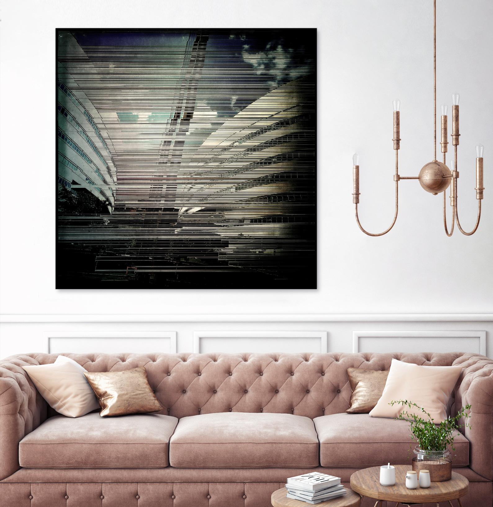 Urban Distrotion IV by Jean-François Dupuis on GIANT ART - white city scene vibration