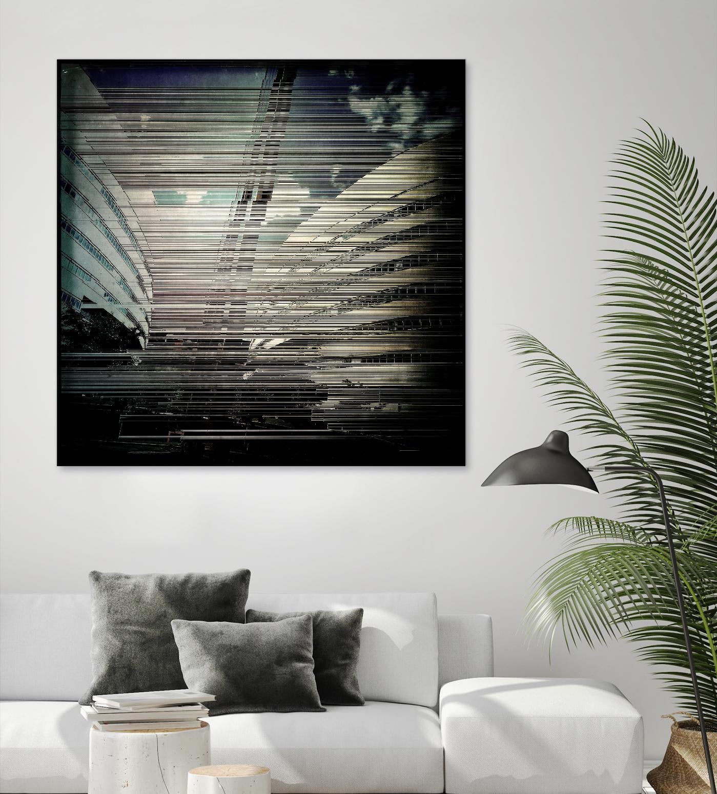 Urban Distrotion IV by Jean-François Dupuis on GIANT ART - white city scene vibration