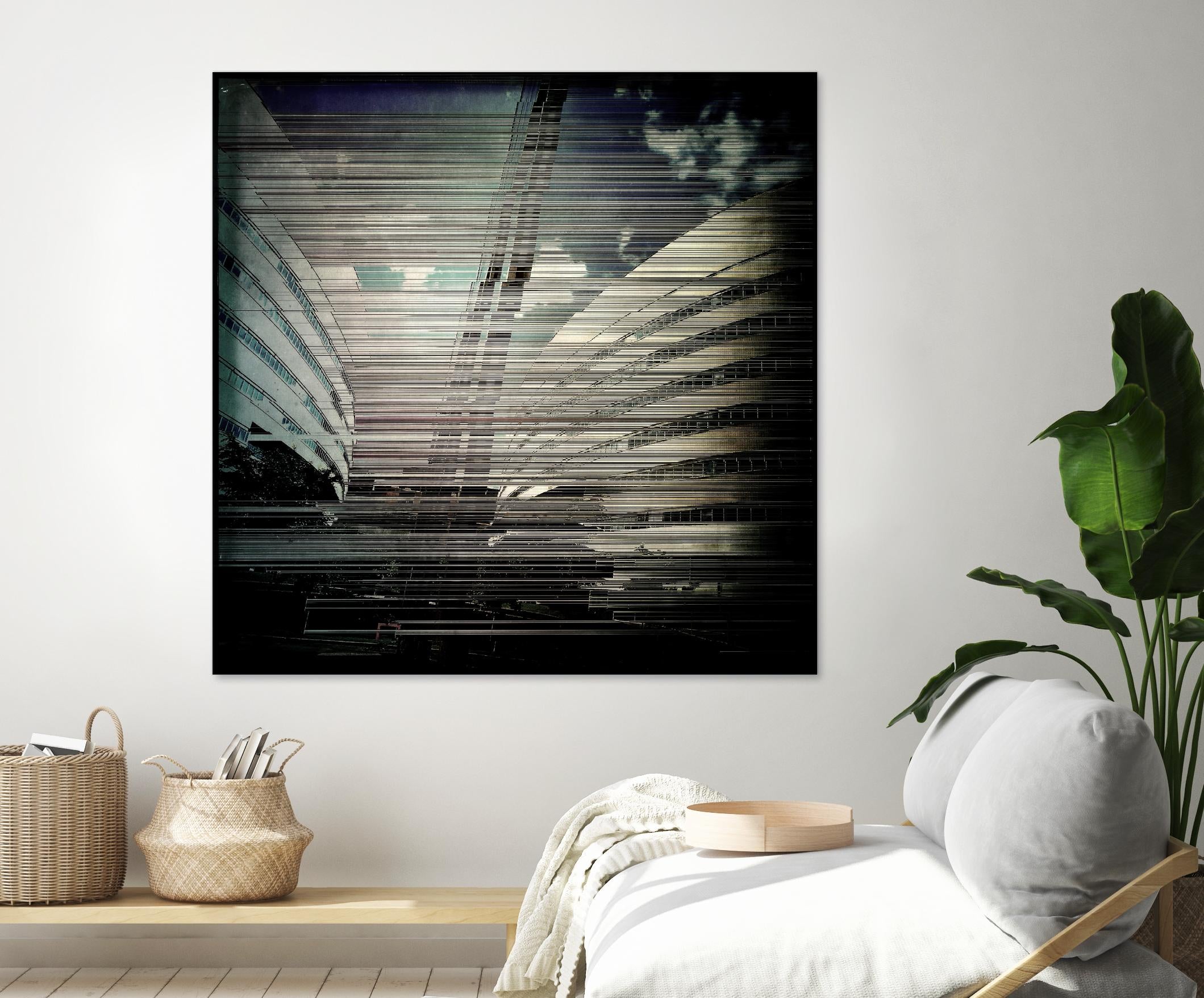 Urban Distrotion IV by Jean-François Dupuis on GIANT ART - white city scene vibration