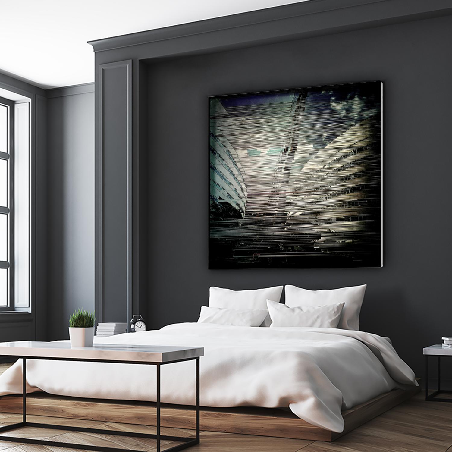 Urban Distrotion IV by Jean-François Dupuis on GIANT ART - white city scene vibration