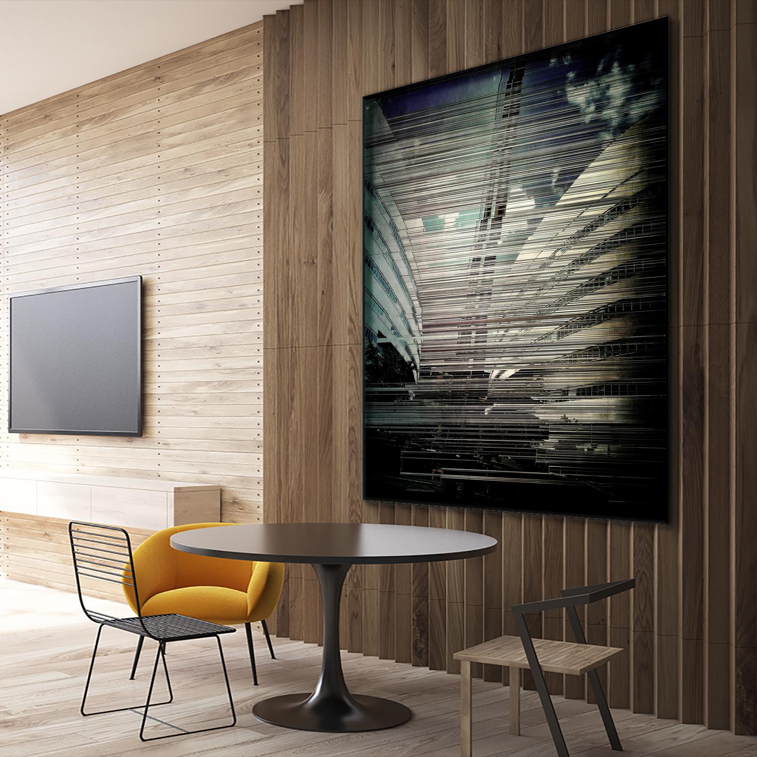 Urban Distrotion IV by Jean-François Dupuis on GIANT ART - white city scene vibration