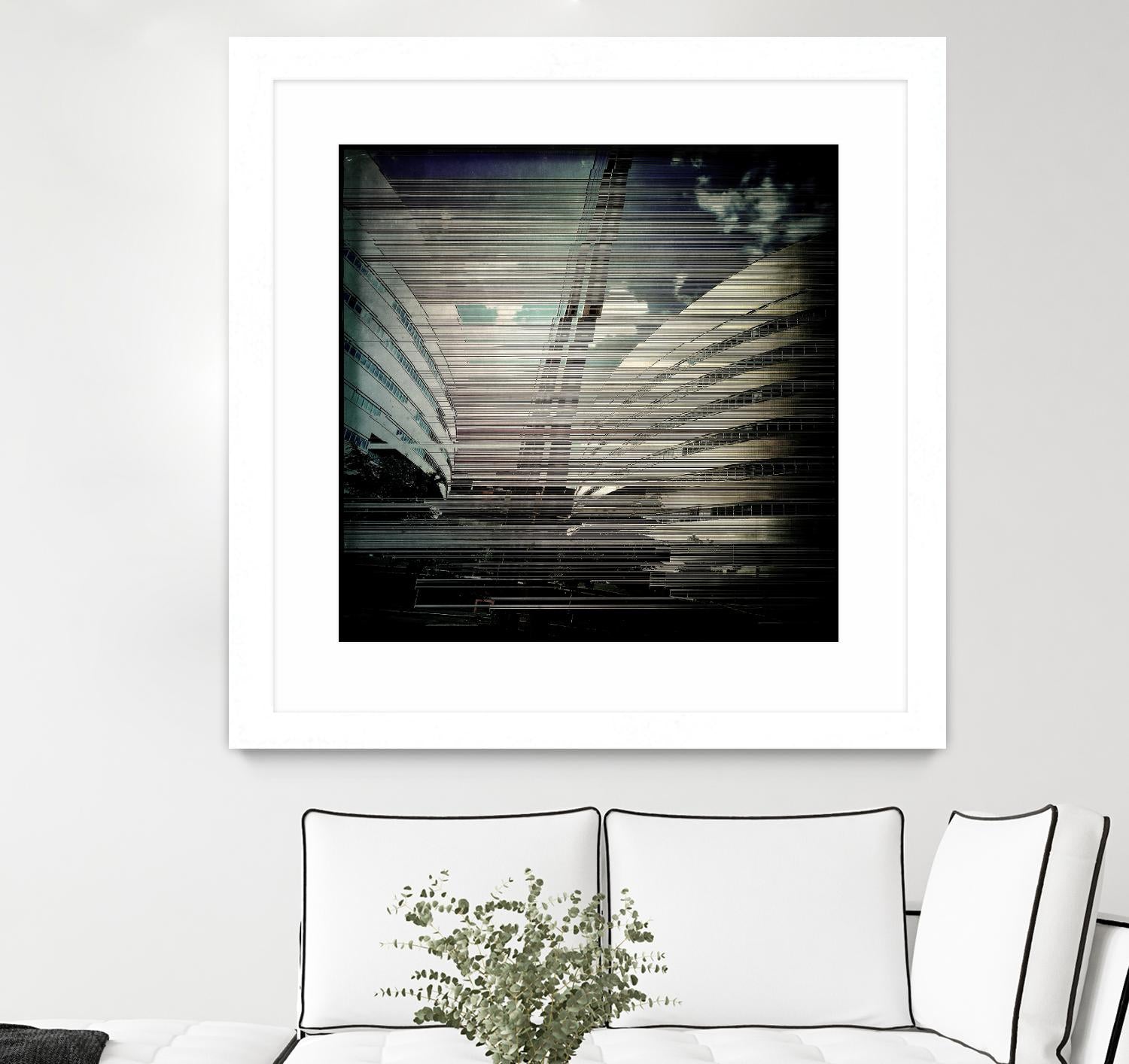 Urban Distrotion IV by Jean-François Dupuis on GIANT ART - white city scene vibration