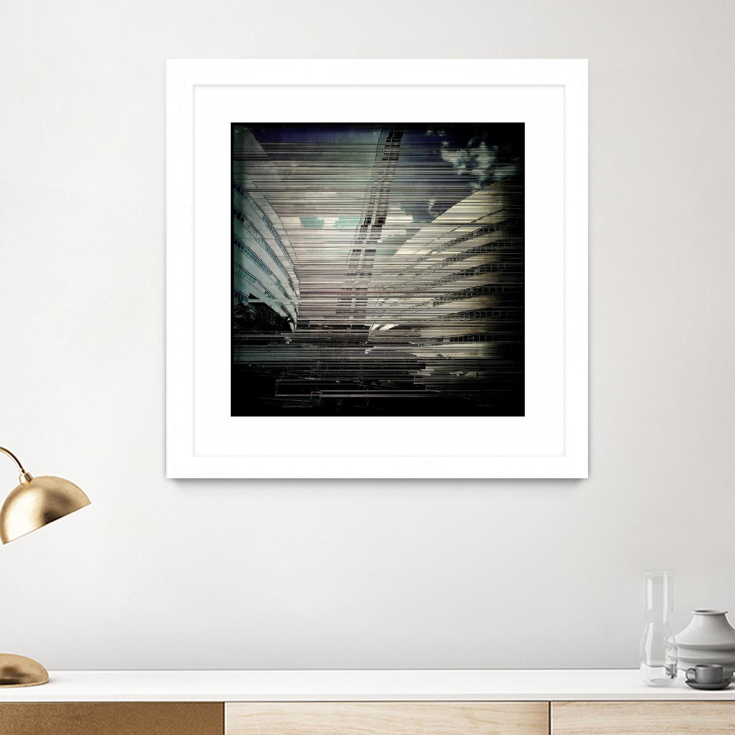 Urban Distrotion IV by Jean-François Dupuis on GIANT ART - white city scene vibration