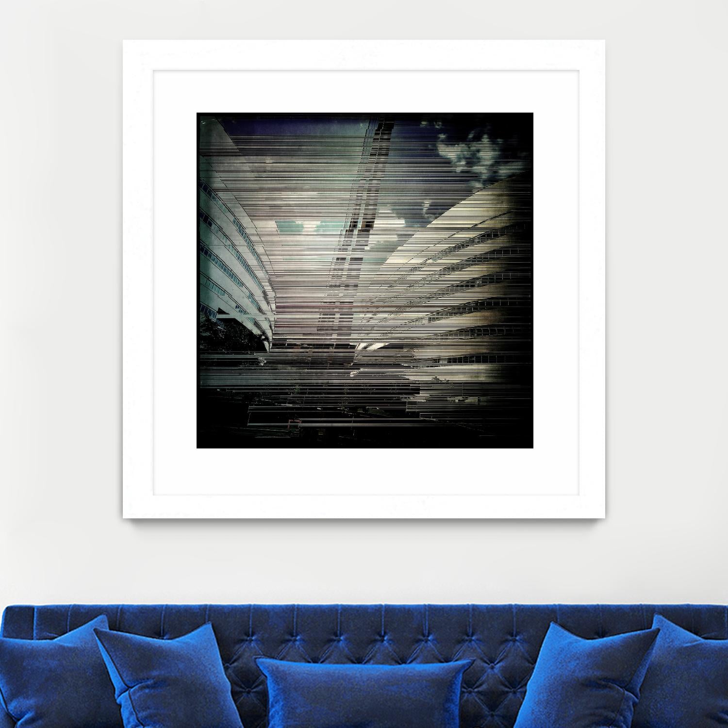 Urban Distrotion IV by Jean-François Dupuis on GIANT ART - white city scene vibration