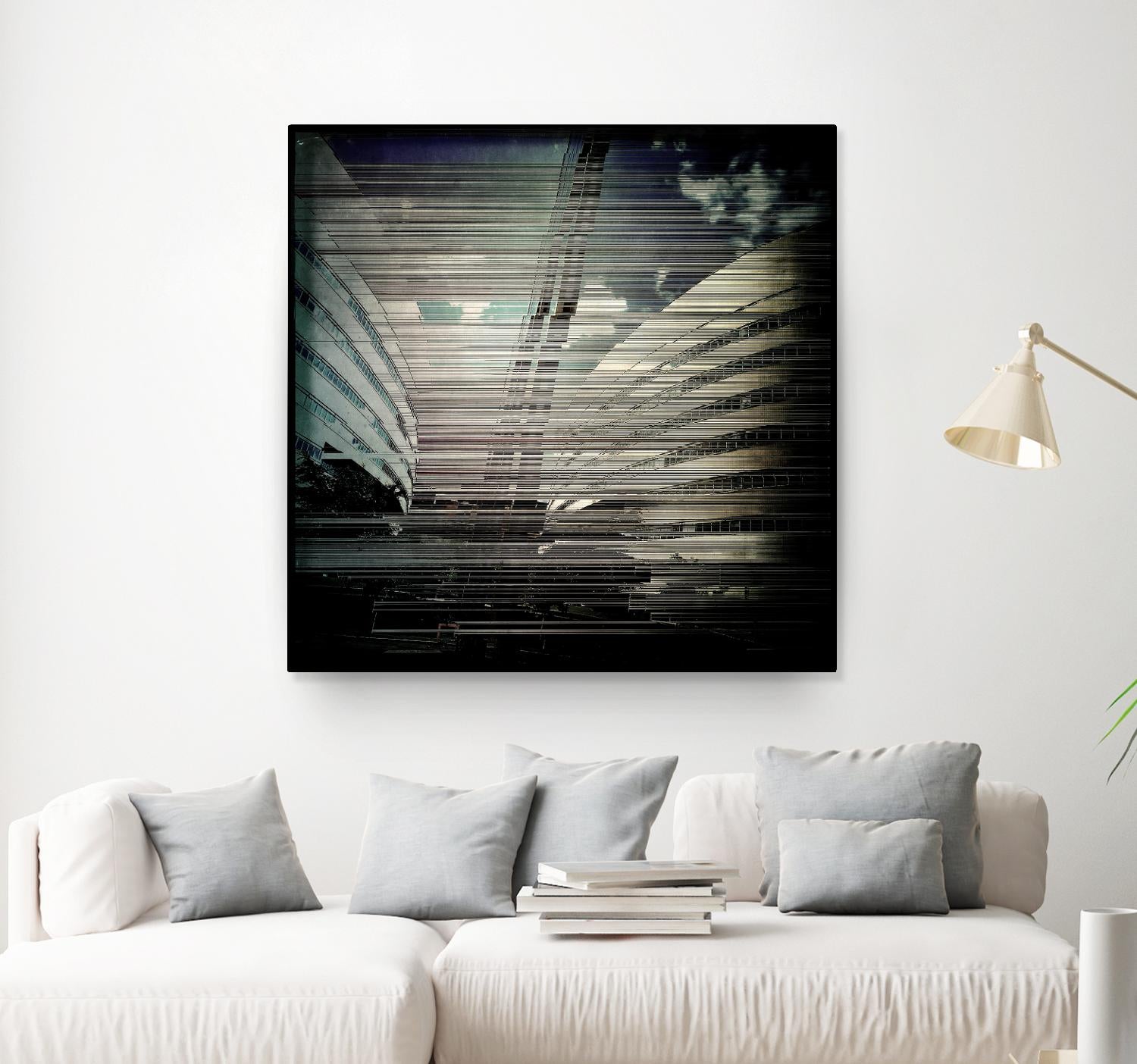 Urban Distrotion IV by Jean-François Dupuis on GIANT ART - white city scene vibration