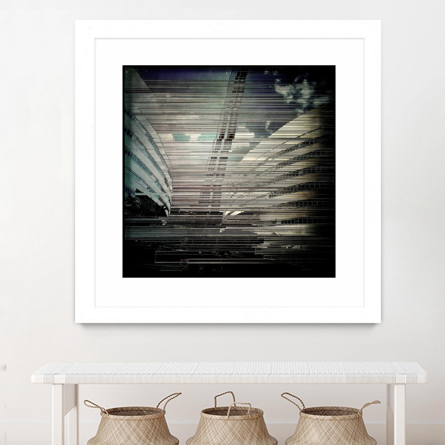 Urban Distrotion IV by Jean-François Dupuis on GIANT ART - white city scene vibration