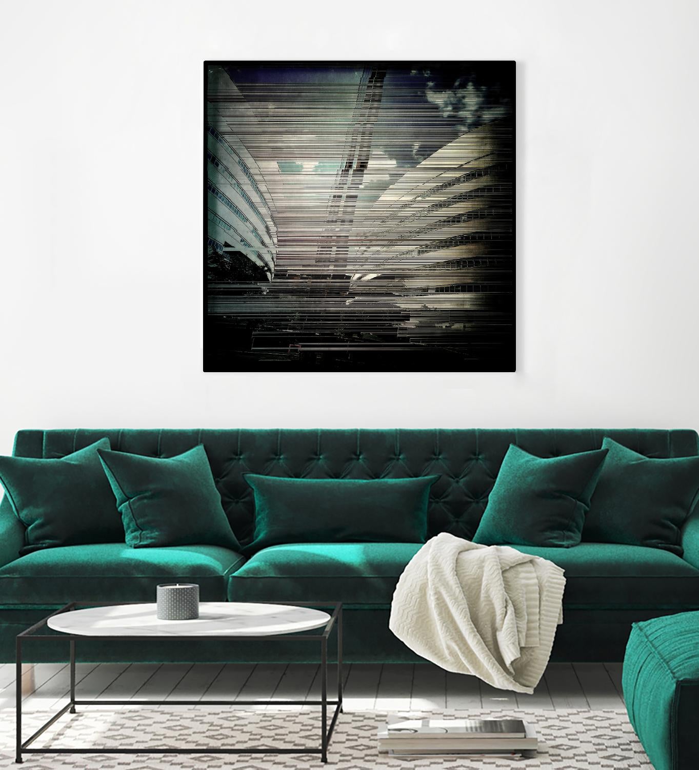 Urban Distrotion IV by Jean-François Dupuis on GIANT ART - white city scene vibration