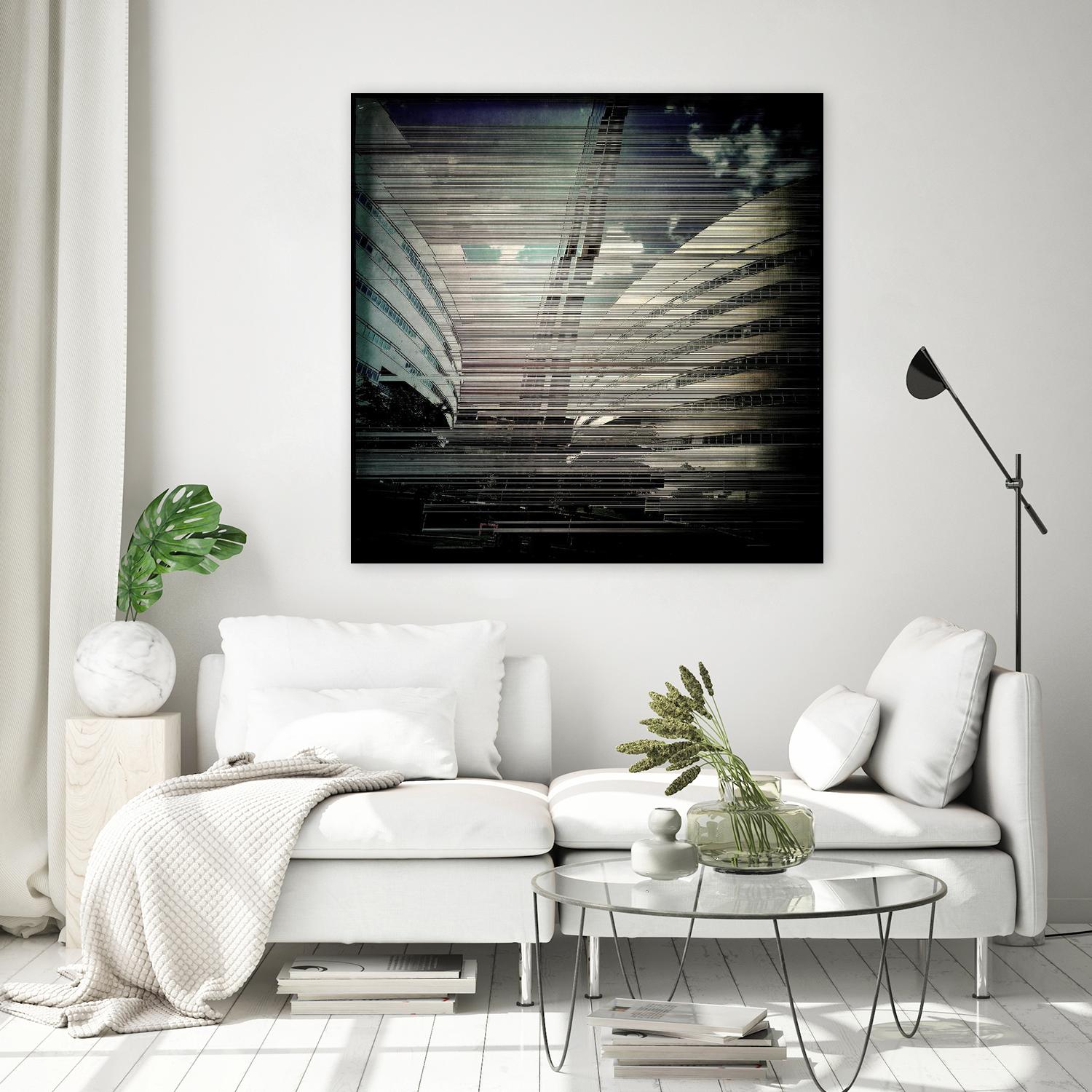 Urban Distrotion IV by Jean-François Dupuis on GIANT ART - white city scene vibration