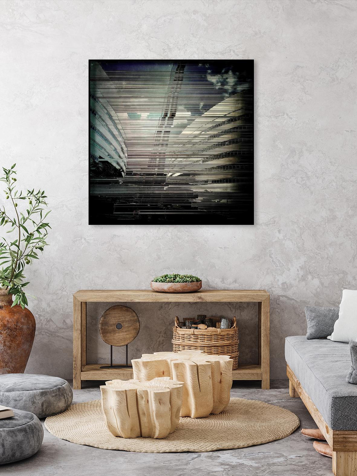 Urban Distrotion IV by Jean-François Dupuis on GIANT ART - white city scene vibration