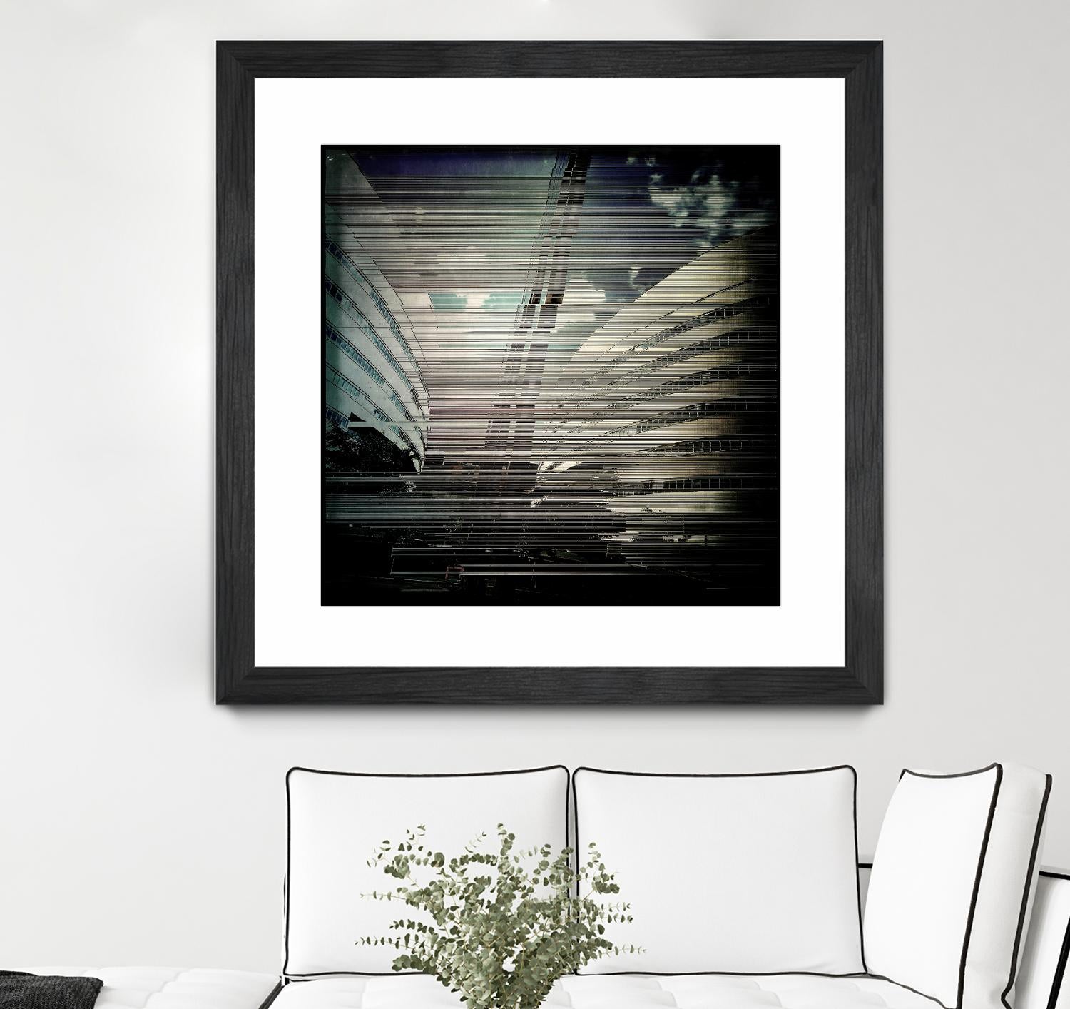 Urban Distrotion IV by Jean-François Dupuis on GIANT ART - white city scene vibration