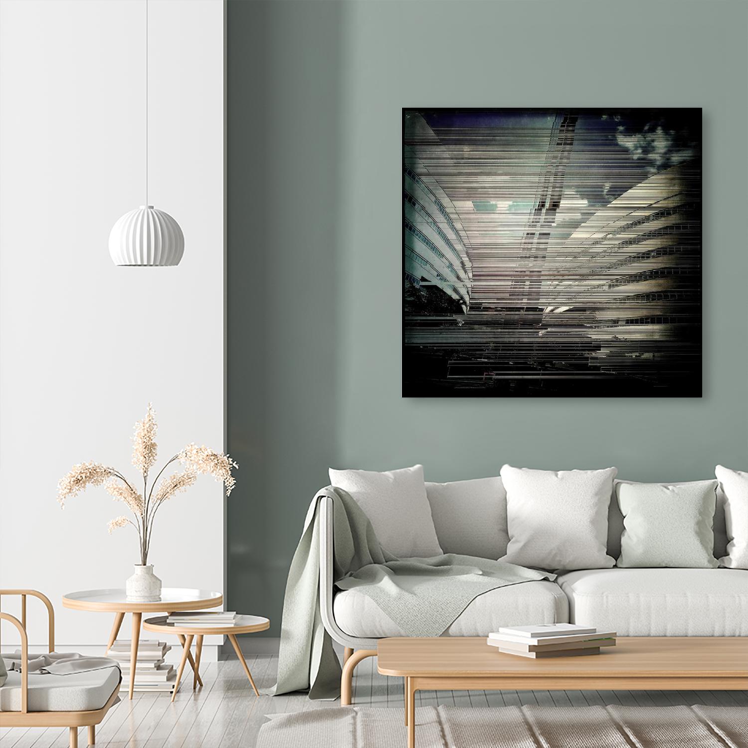 Urban Distrotion IV by Jean-François Dupuis on GIANT ART - white city scene vibration