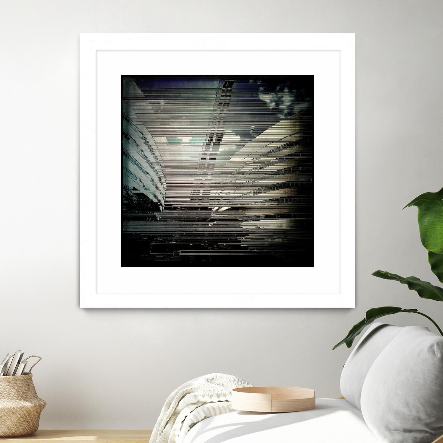 Urban Distrotion IV by Jean-François Dupuis on GIANT ART - white city scene vibration