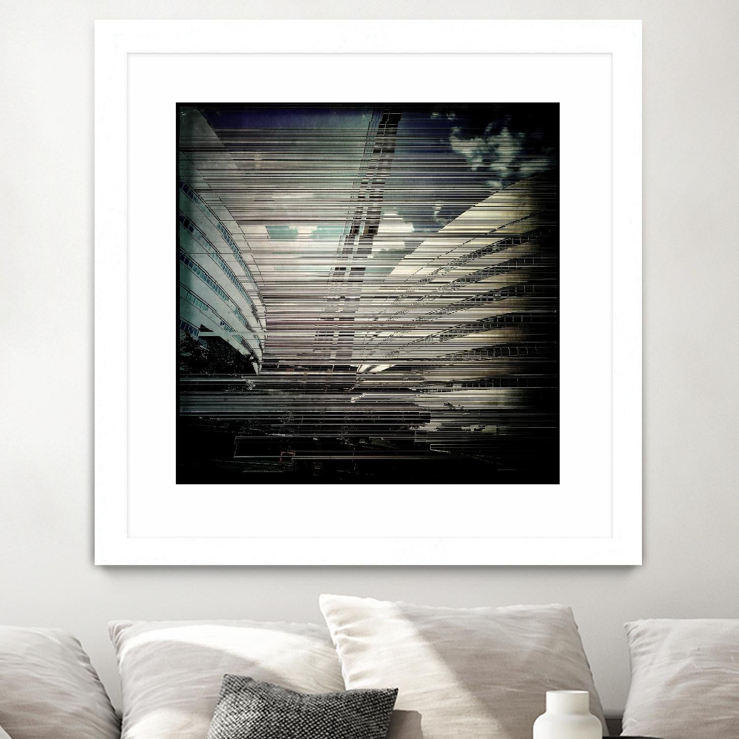 Urban Distrotion IV by Jean-François Dupuis on GIANT ART - white city scene vibration