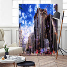 Urban Distortion V by Jean-François Dupuis on GIANT ART - blue city scene rue