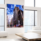 Urban Distortion V by Jean-François Dupuis on GIANT ART - blue city scene rue