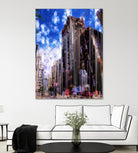 Urban Distortion V by Jean-François Dupuis on GIANT ART - blue city scene rue