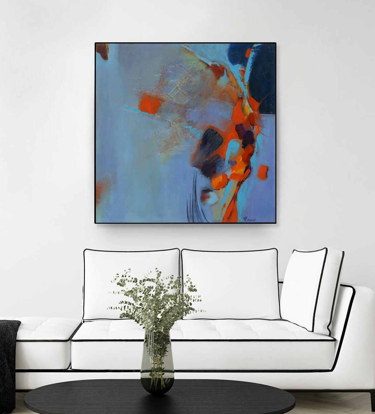 Pas De Mot by Huguette Lagacé on GIANT ART - orange abstract