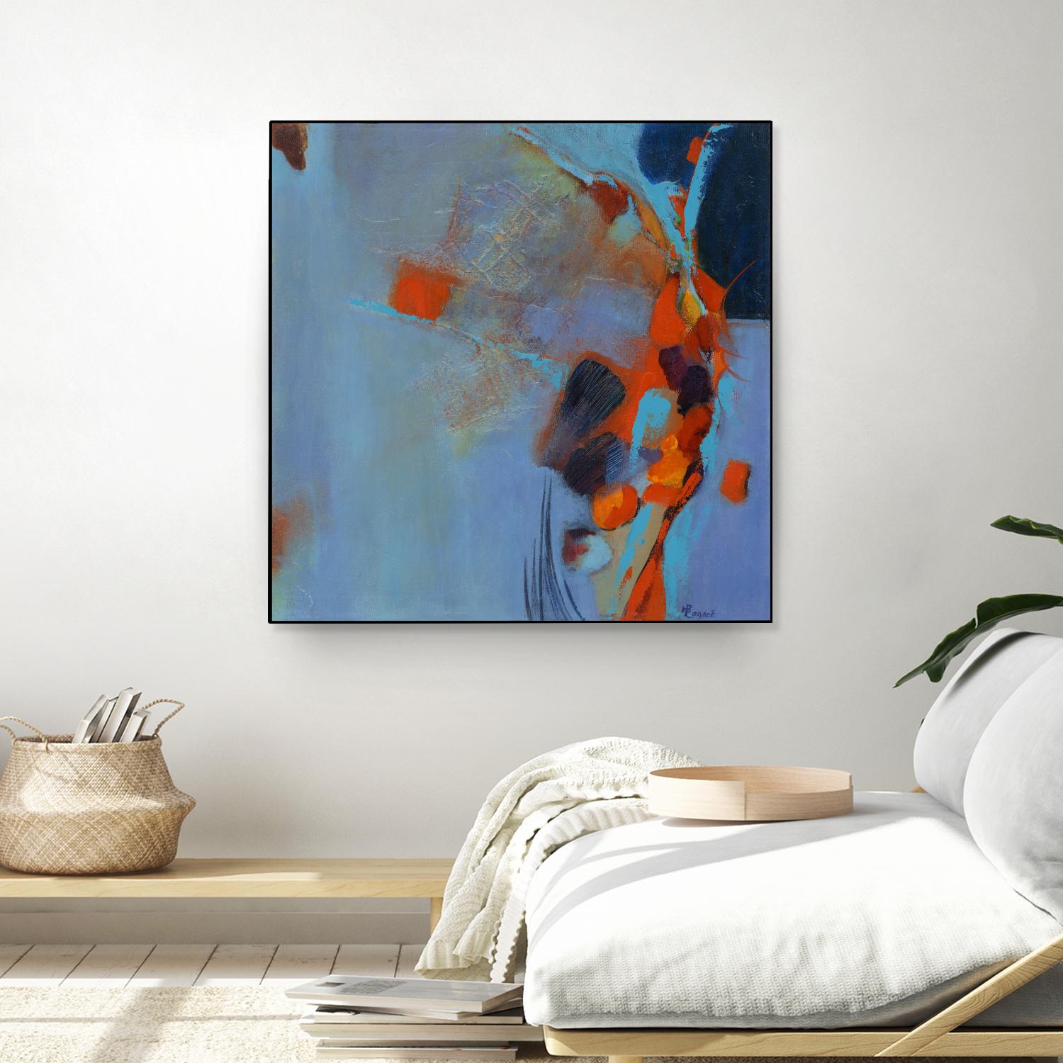 Pas De Mot by Huguette Lagacé on GIANT ART - orange abstract