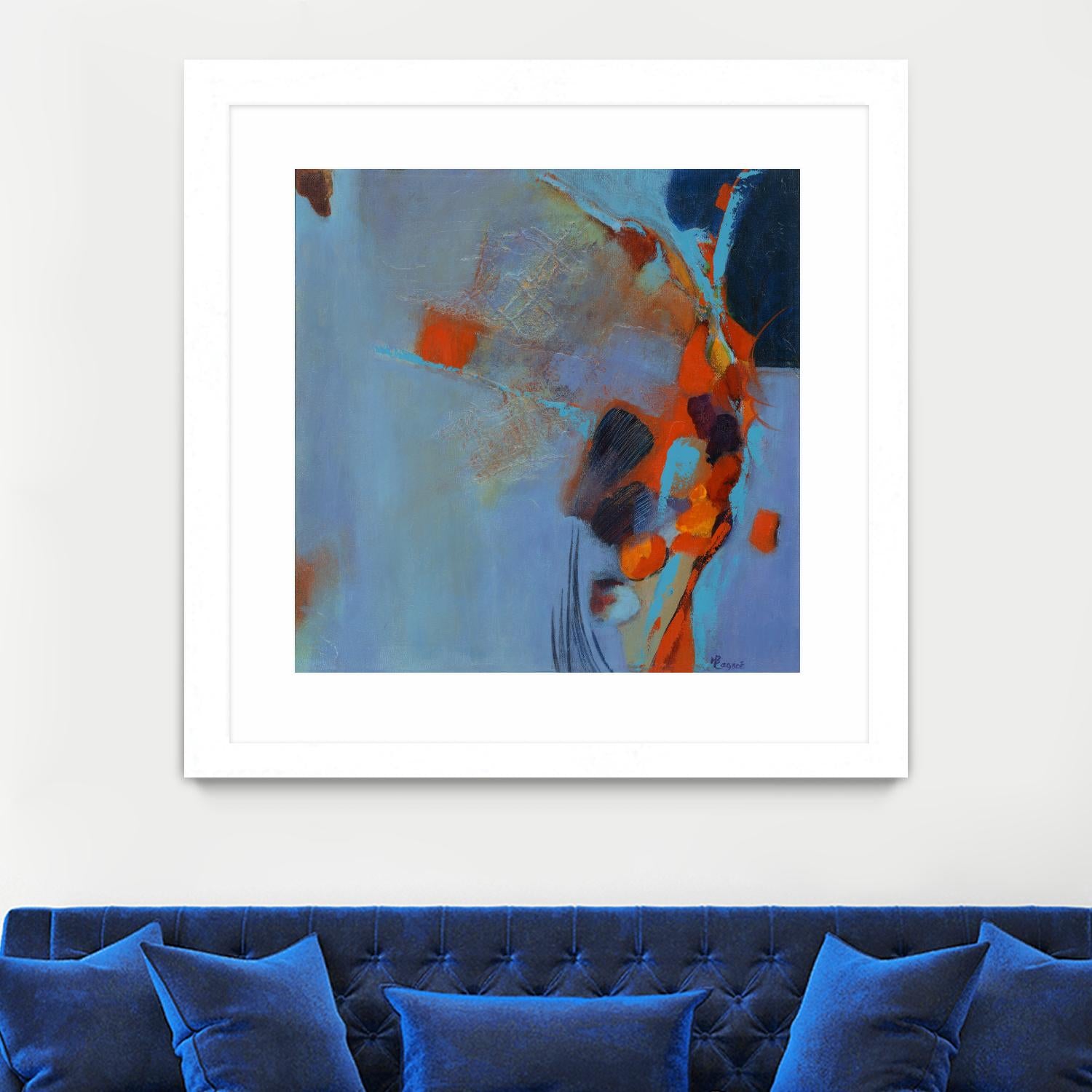 Pas De Mot by Huguette Lagacé on GIANT ART - orange abstract