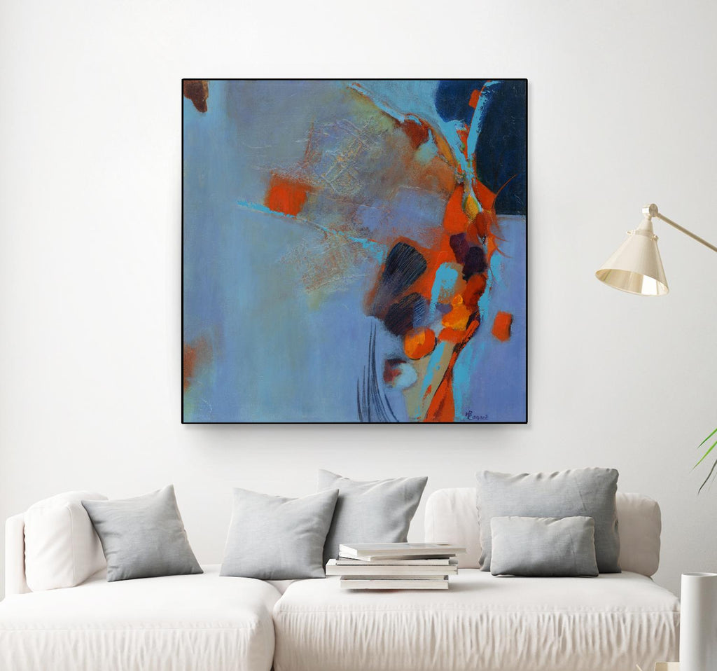 Pas De Mot by Huguette Lagacé on GIANT ART - orange abstract