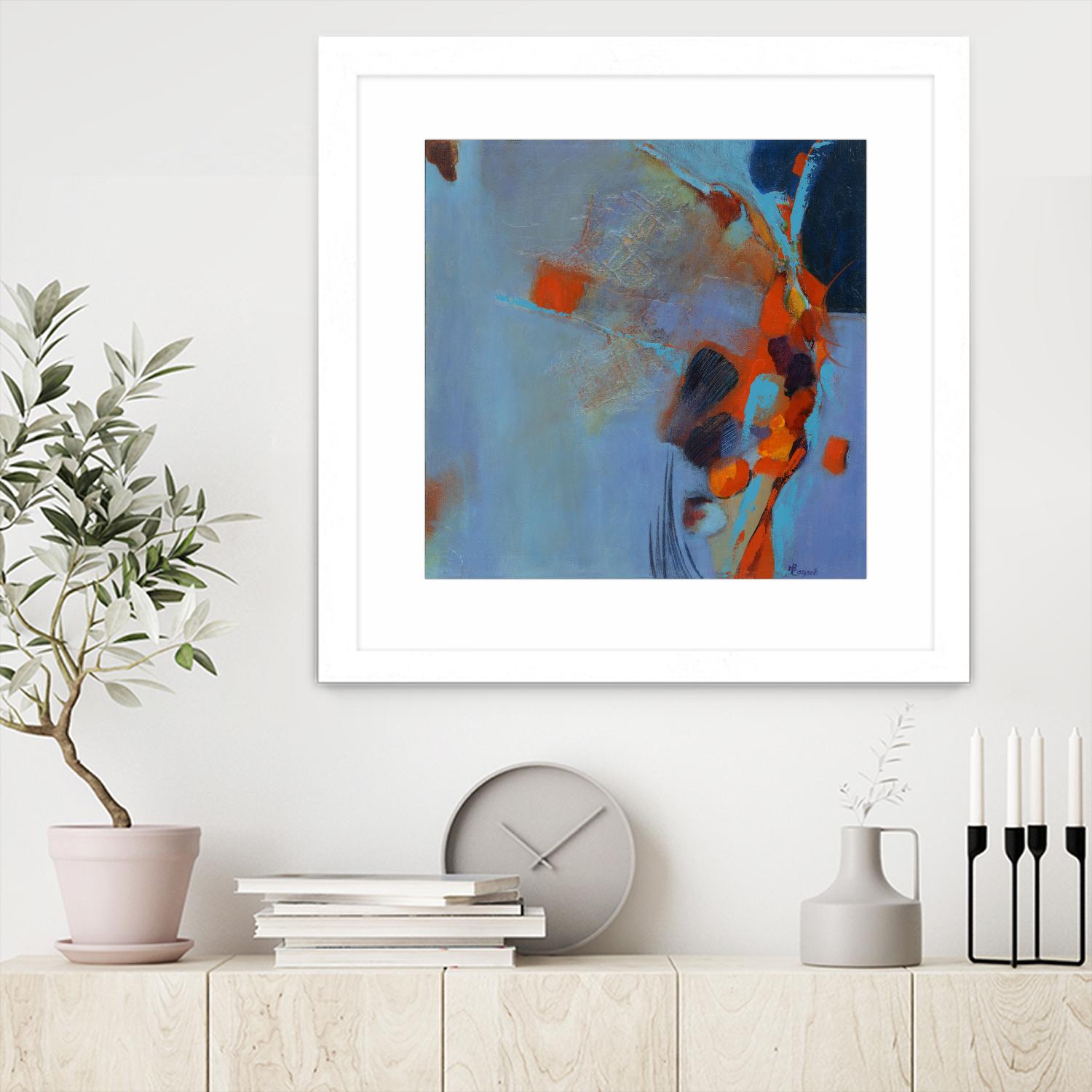 Pas De Mot by Huguette Lagacé on GIANT ART - orange abstract