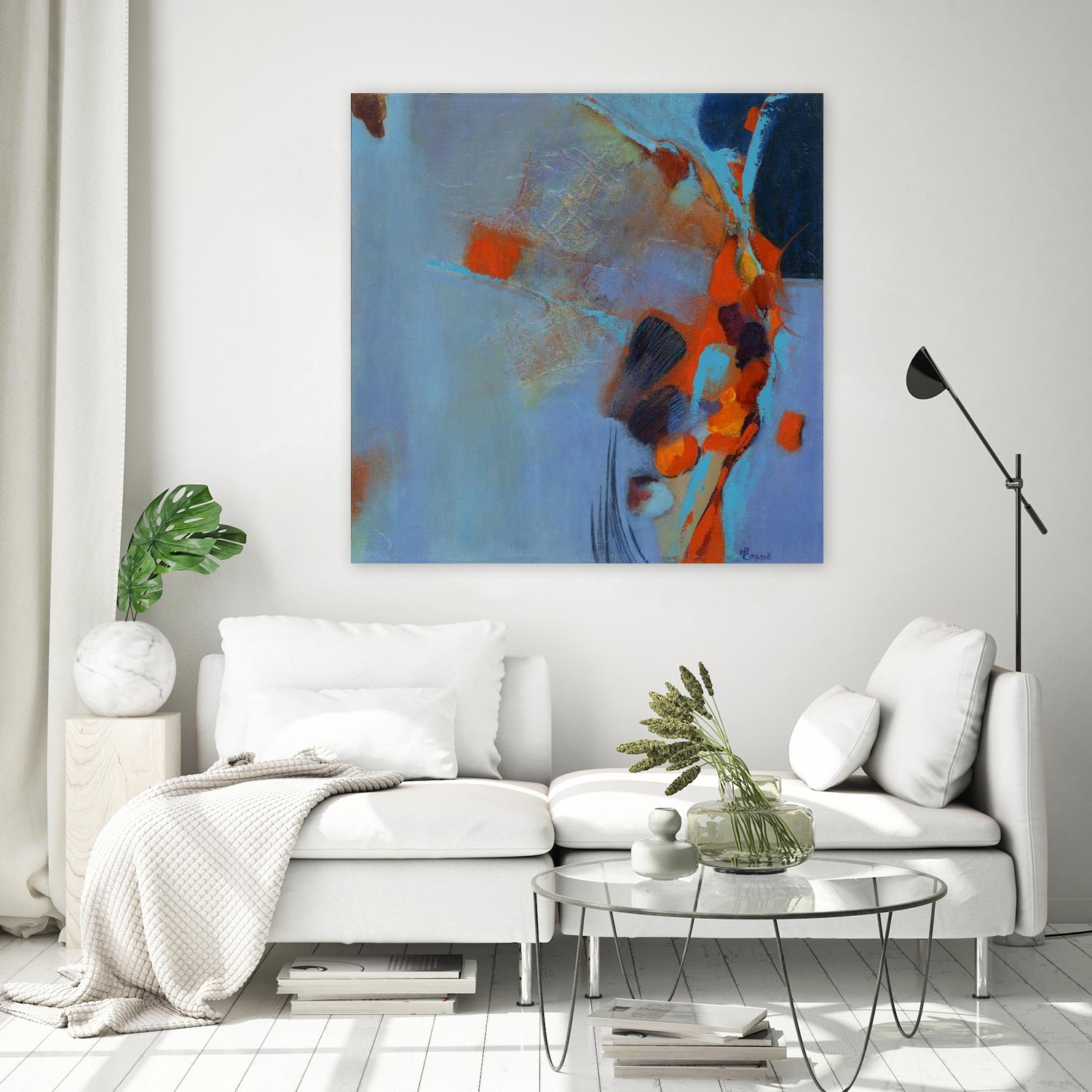 Pas De Mot by Huguette Lagacé on GIANT ART - orange abstract artistes du québec