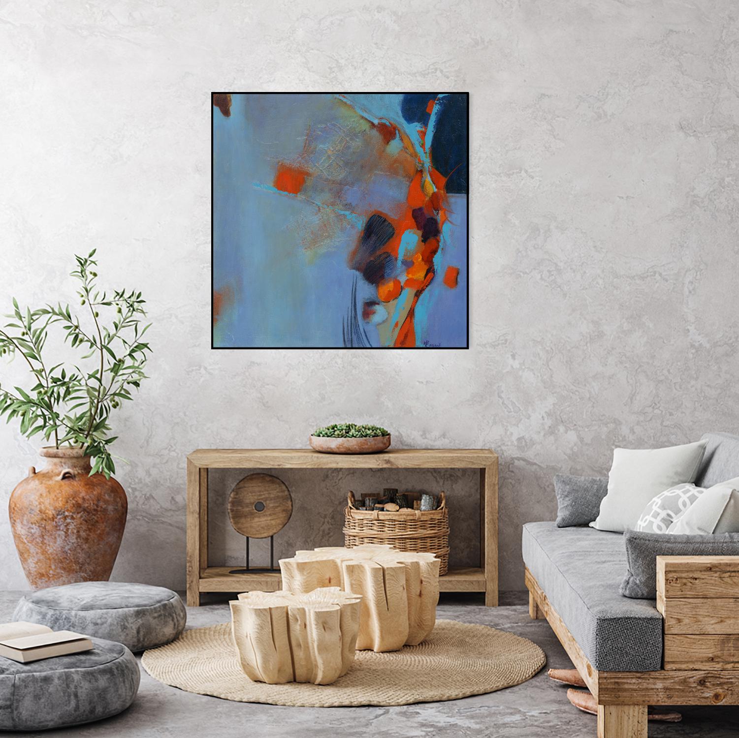Pas De Mot by Huguette Lagacé on GIANT ART - orange abstract