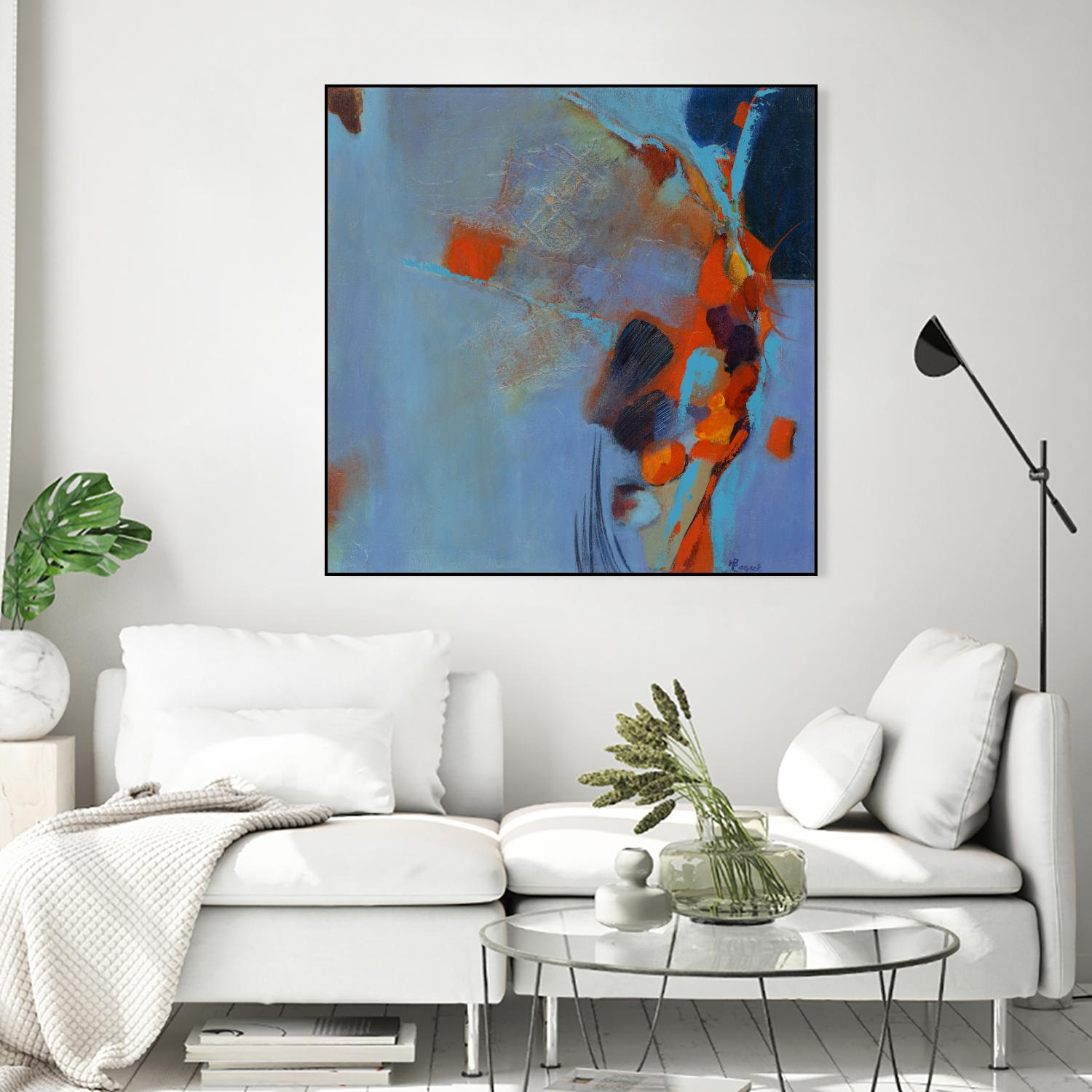 Pas De Mot by Huguette Lagacé on GIANT ART - orange abstract