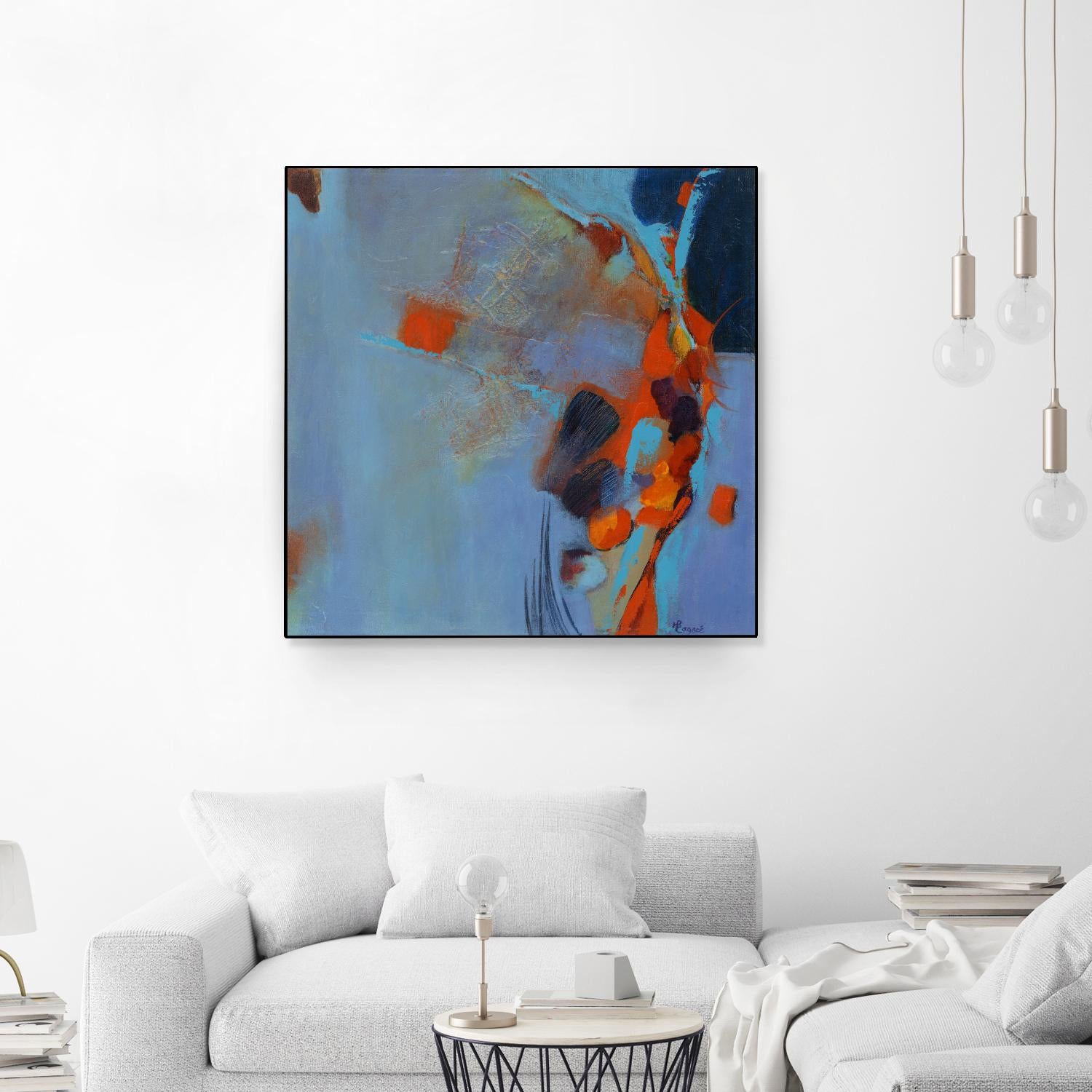 Pas De Mot by Huguette Lagacé on GIANT ART - orange abstract