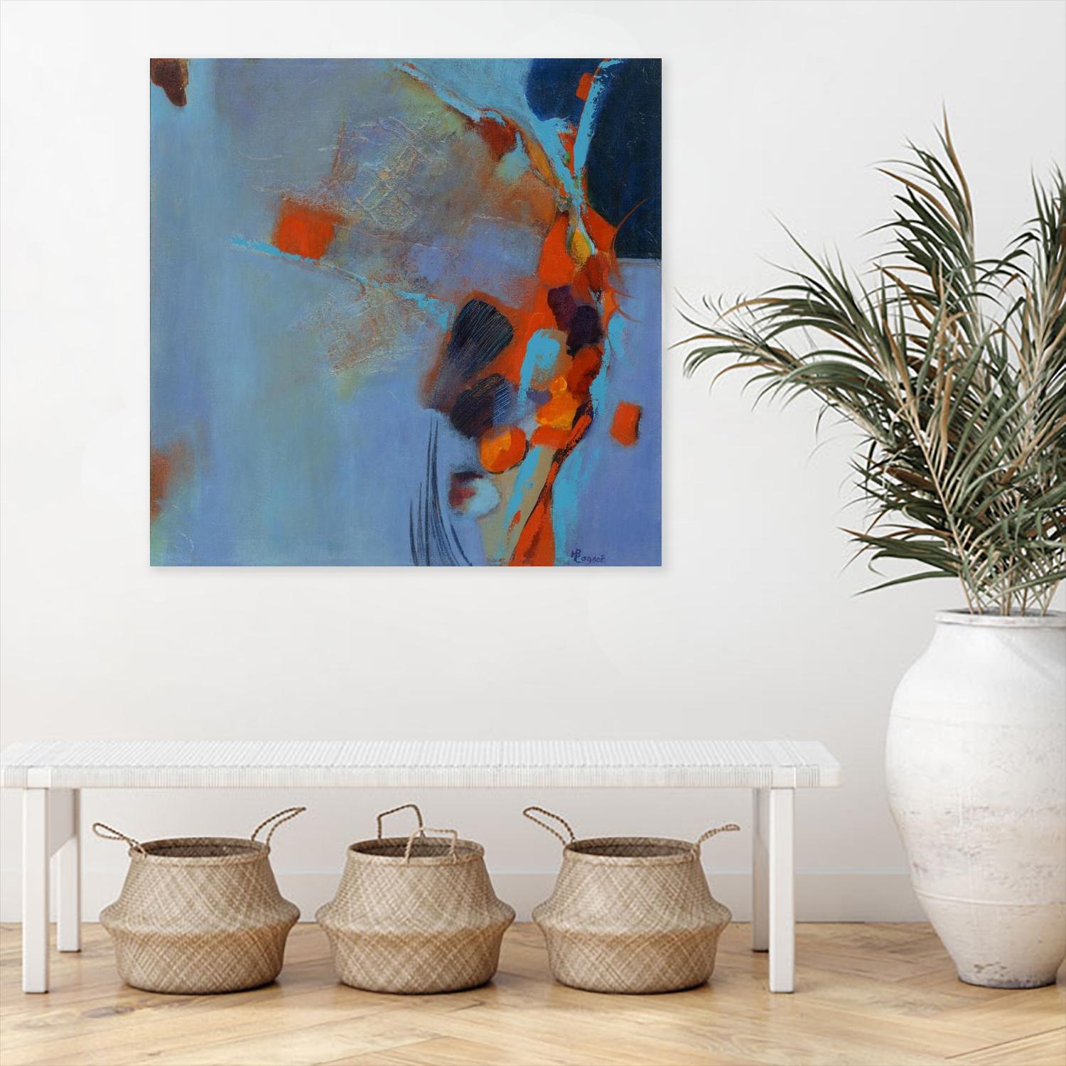 Pas De Mot by Huguette Lagacé on GIANT ART - orange abstract artistes du québec