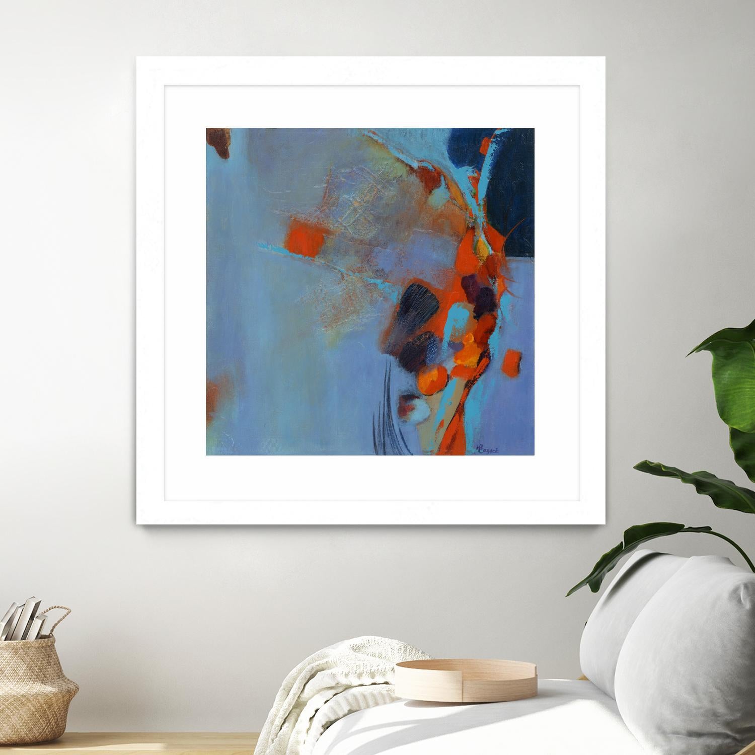 Pas De Mot by Huguette Lagacé on GIANT ART - orange abstract