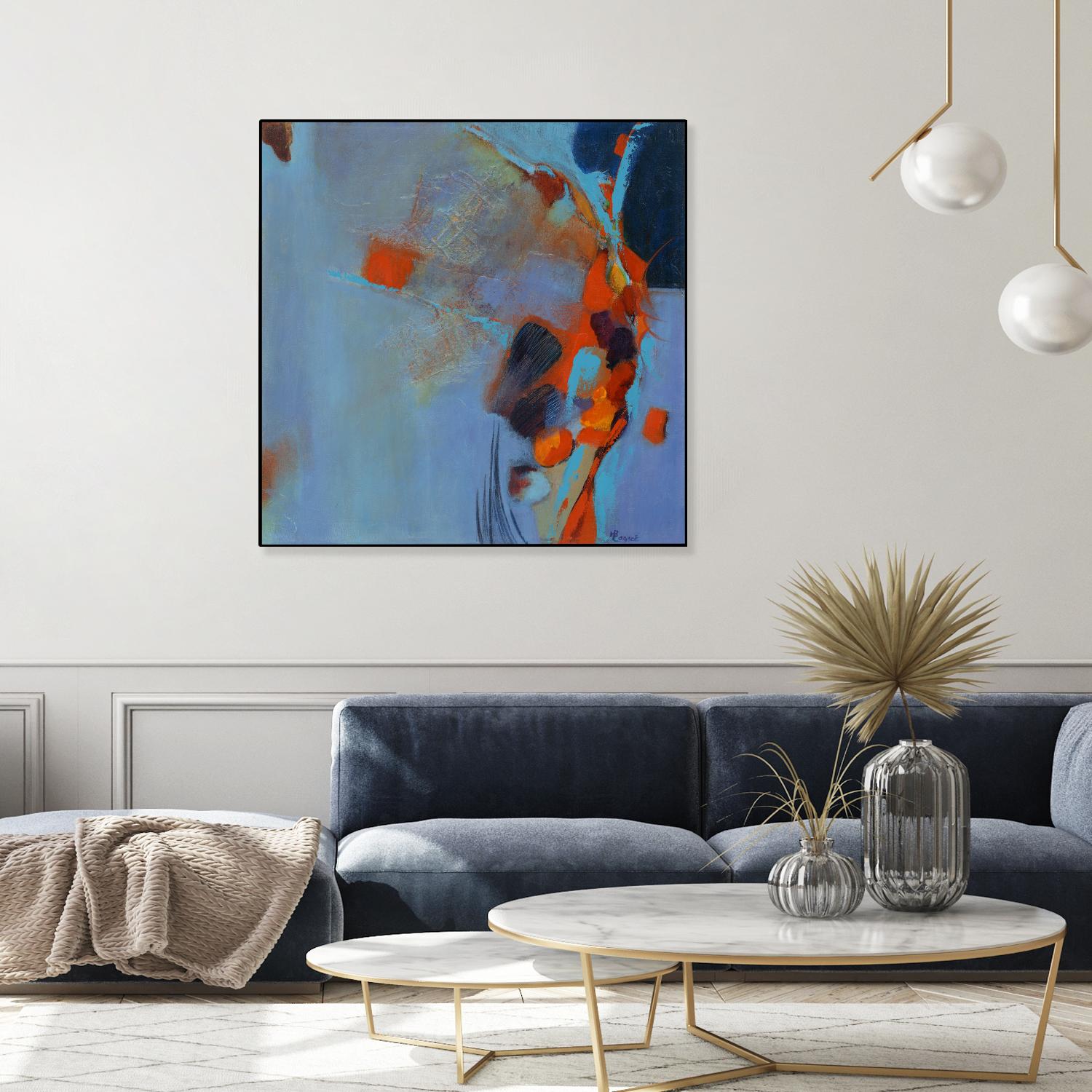 Pas De Mot by Huguette Lagacé on GIANT ART - orange abstract