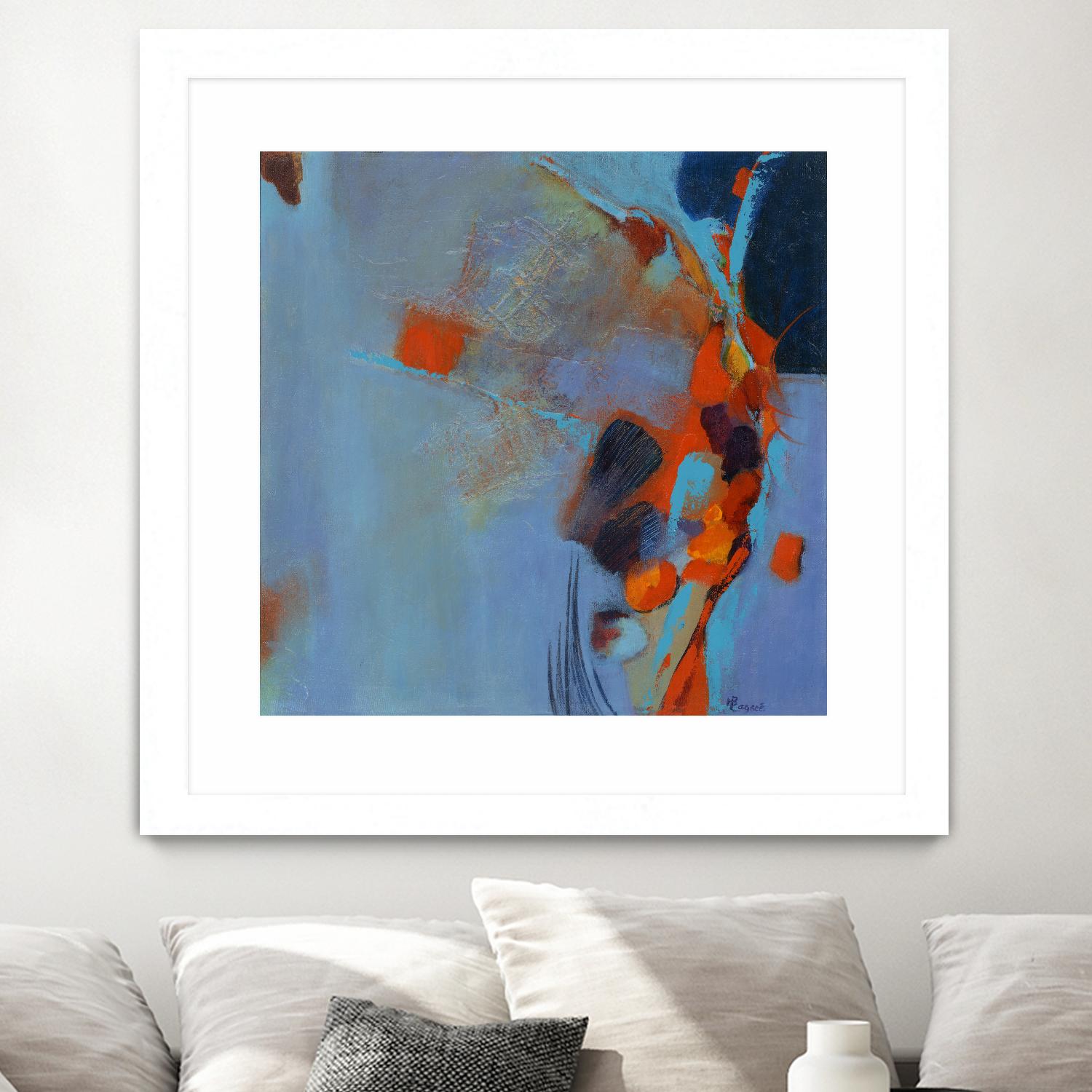 Pas De Mot by Huguette Lagacé on GIANT ART - orange abstract