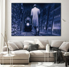 Narco Analyse by Alain Cardinal on GIANT ART - blue figurative ville