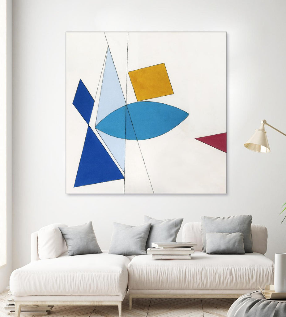 Happy par Diane Lambin sur GIANT ART - formes blanches triangles