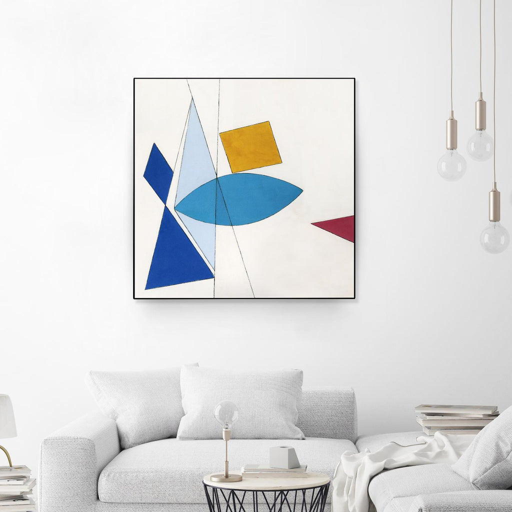 Happy by Diane Lambin on GIANT ART - white shapes triangles