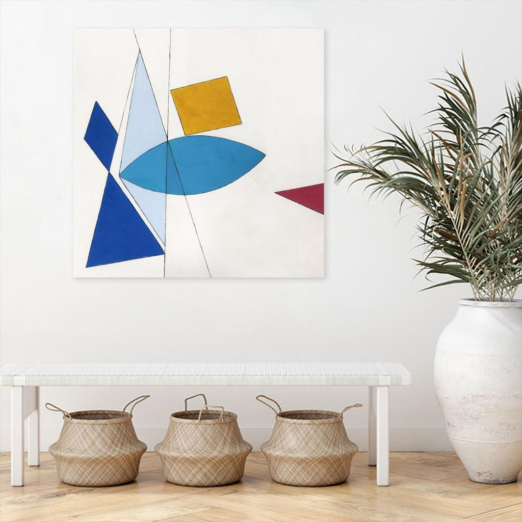 Happy par Diane Lambin sur GIANT ART - formes blanches triangles