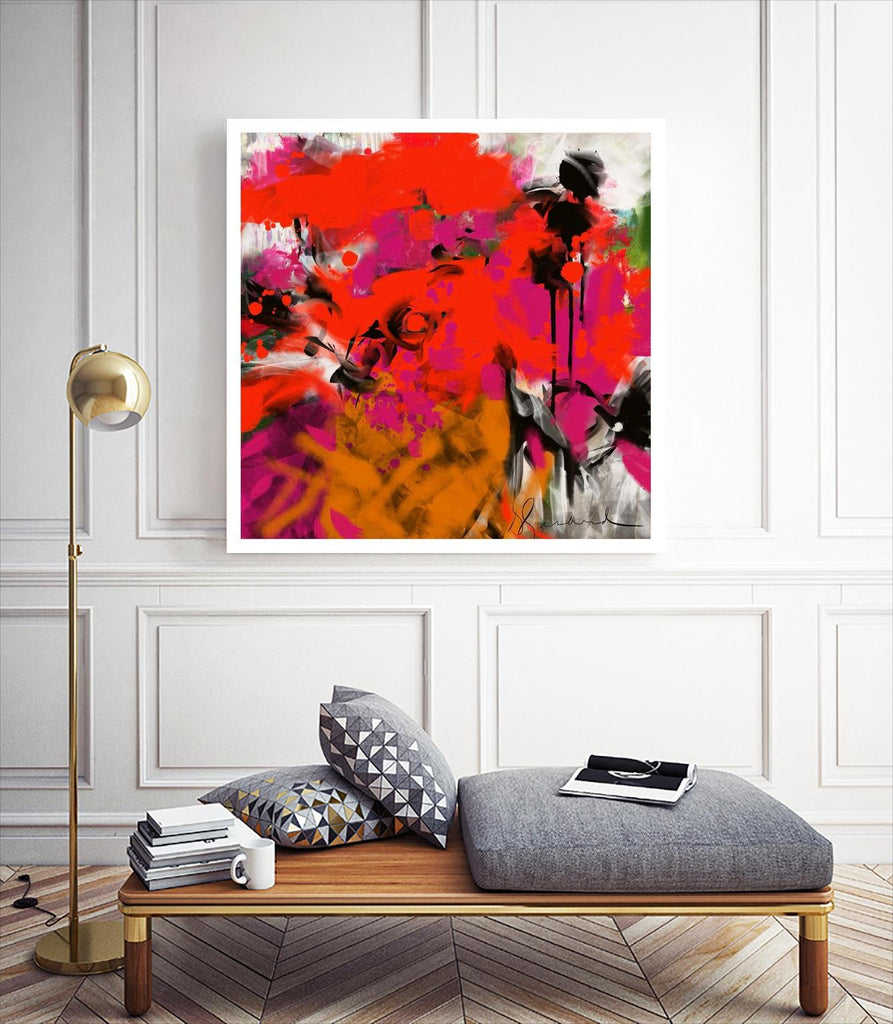Joy by Doris Savard on GIANT ART - red digital fleurs contemporaines