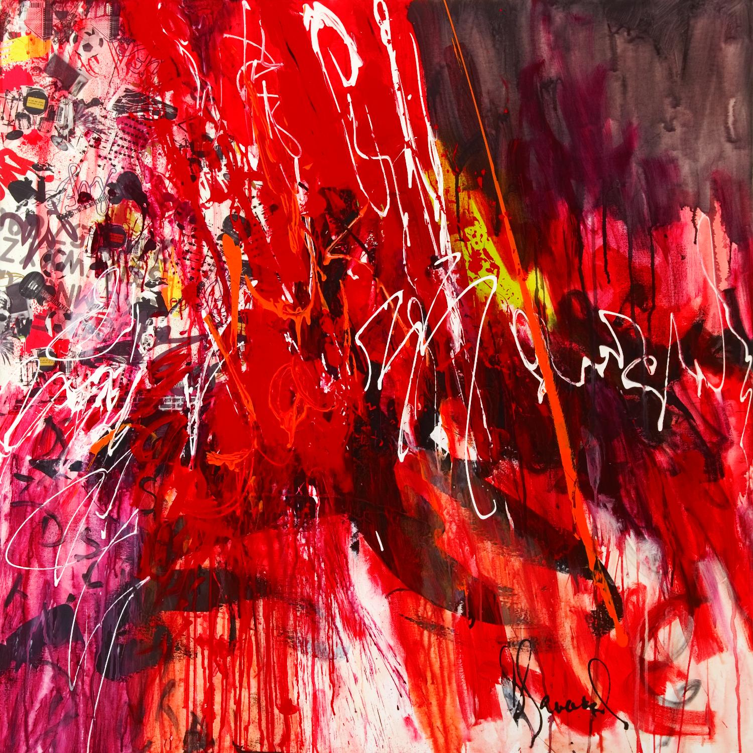 All that jazz by Doris Savard on GIANT ART - red abstract