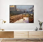 New York 1949 - 4 by Jean-François Dupuis on GIANT ART - beige city scene wagon